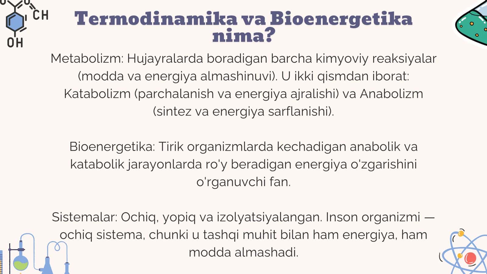 Kimyoviy termodinamika. Kimyoviy reaksiyalarning issiqlik effektini aniqlash 3