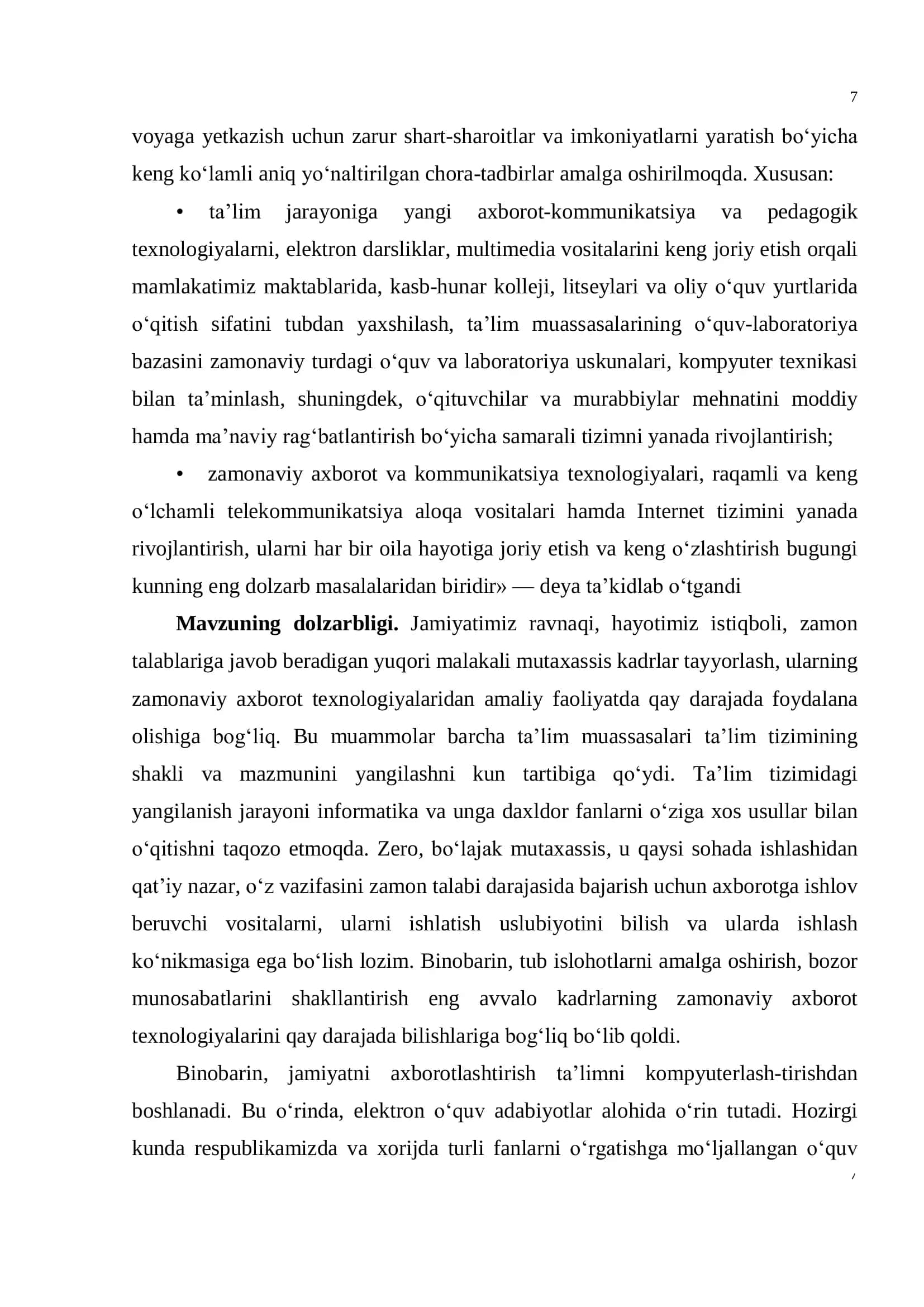 Информатика ва ахборот технологиялари 3