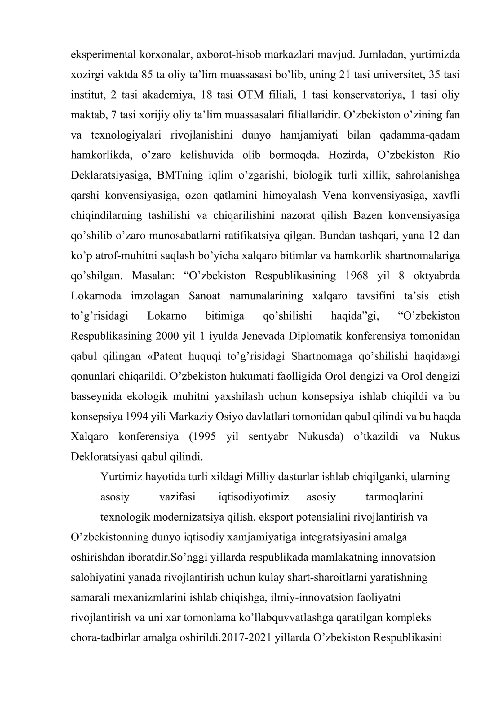 O’zbekistonda intellektual mulk muhofazasi bo’yicha ishlarning tashkillashtirilishi 3