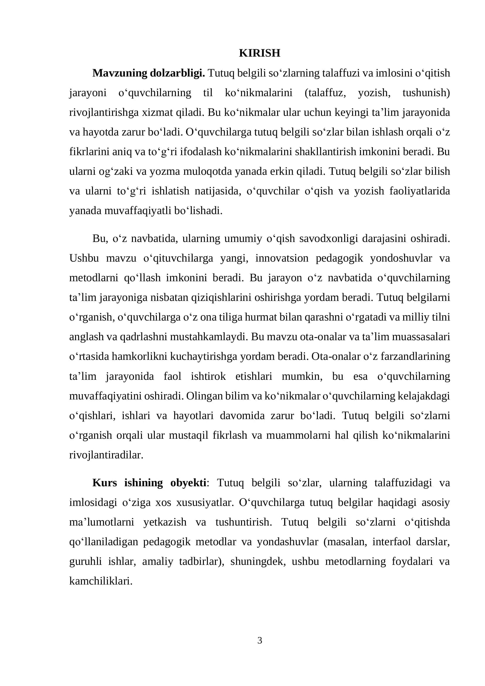 Ona tili oʻqish savodxonligi va uni oʻqitish metodikasi 3