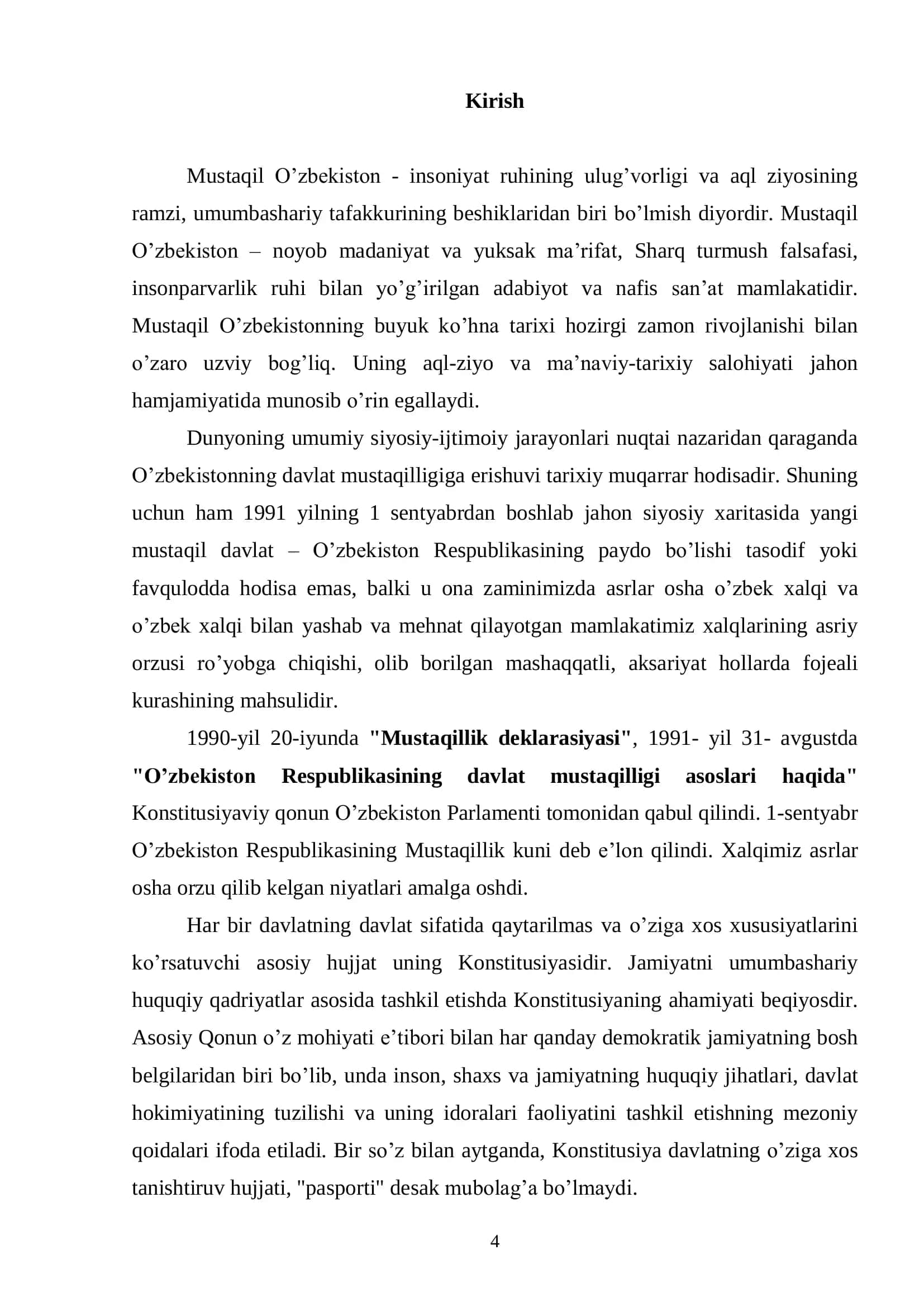 O’ZBEKISTON RESPUBLIKASI KONSTITUTSIYASIDA INSON HUQUQLARI BO’YICHA XALQARO ANDOZALARNING 3