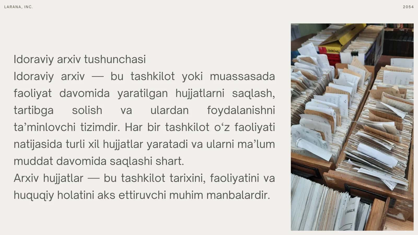 Idoraviy arxivning ahamiyati 3
