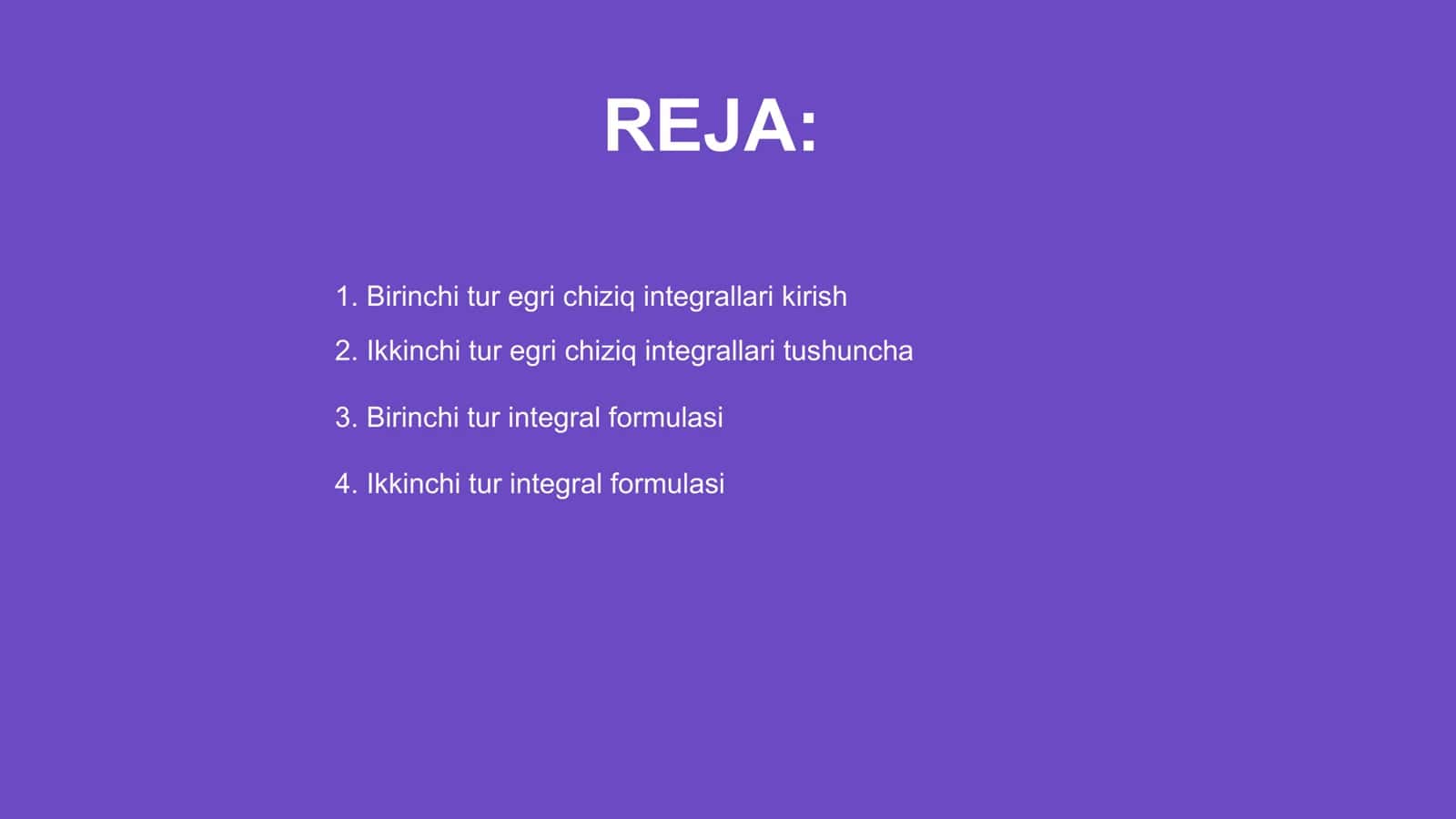 Birinchi va ikkinchi tur egri chiziq integrallar 3