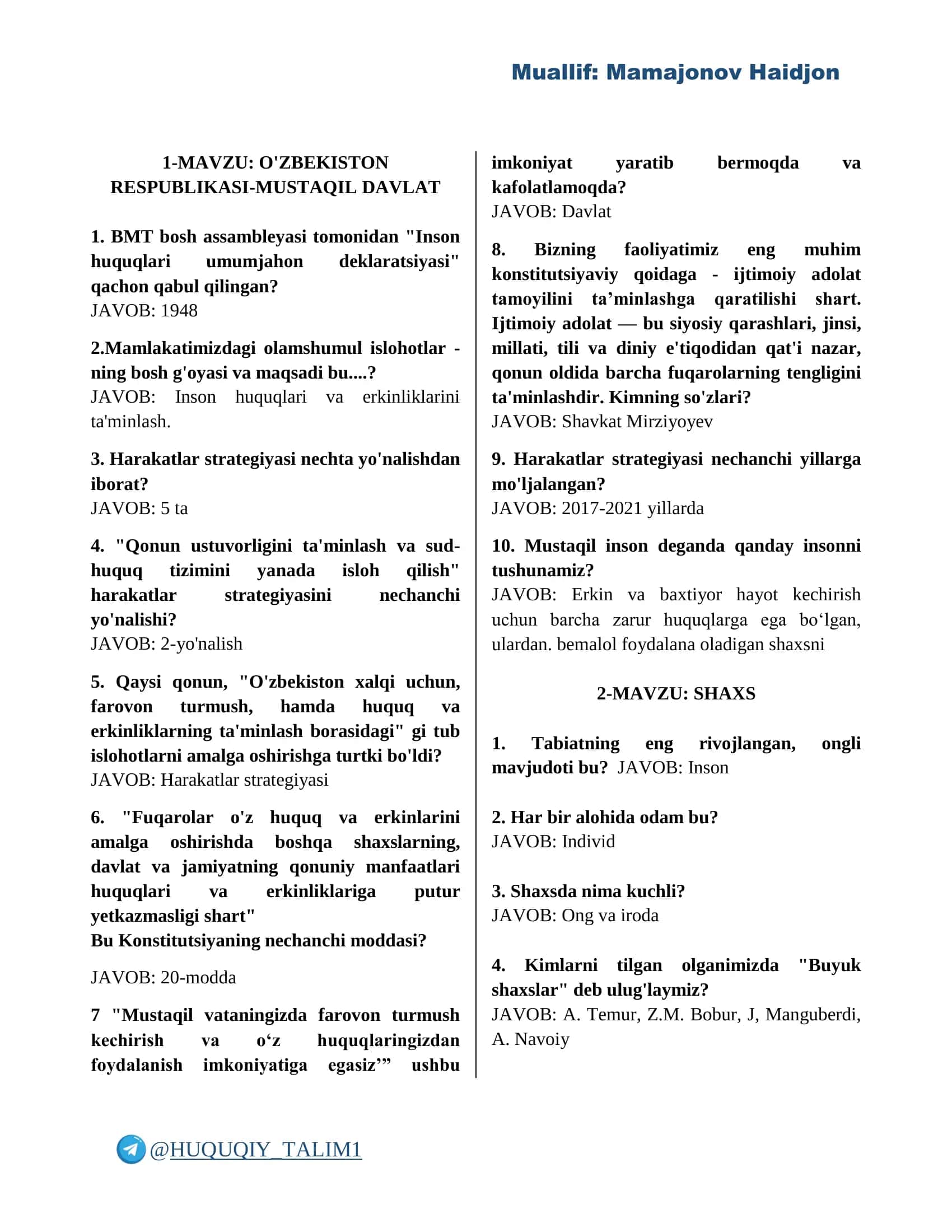 O'ZBEKISTON RESPUBLIKASI-MUSTAQIL DAVLAT 3