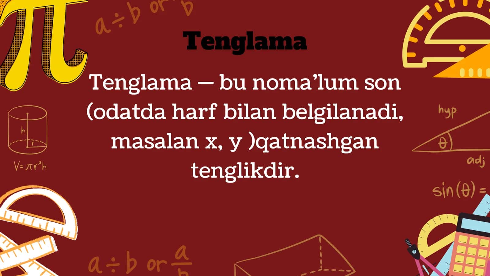 Tenglama va uni yechishga o‘rgatish usullari, sodda va murakkab tenglamalarni o‘rgatish metodikasi 3