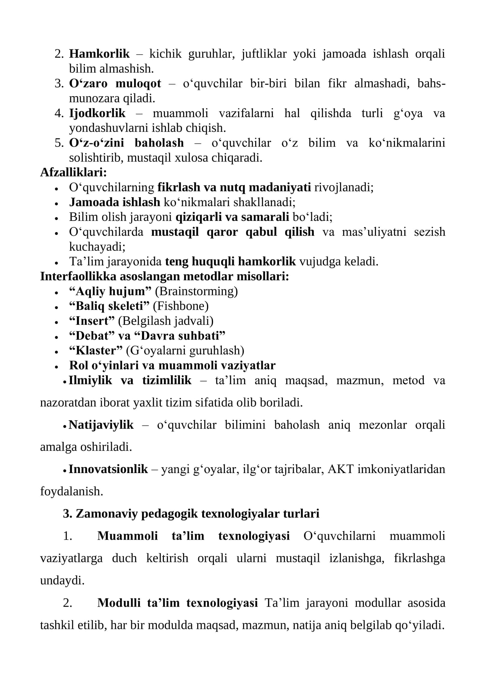 1-MA’RUZA. Zamonaviy pedagogik texnologiyalar xaqida tushuncha 3