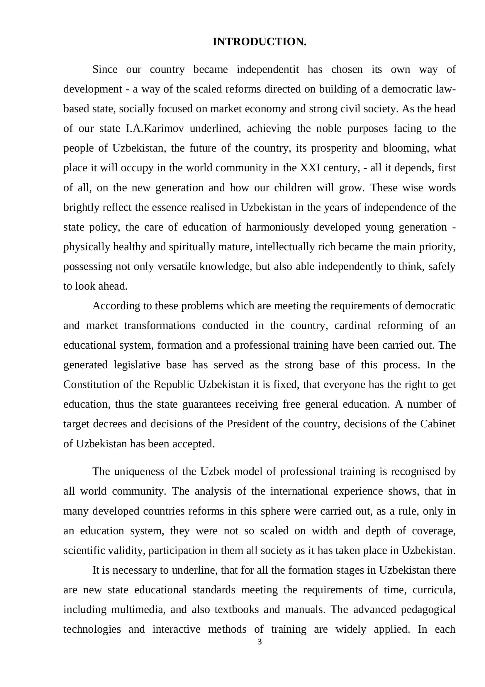 THE ADVERBIAL MODIFIER OF CONDITION IN MODERN ENGLISH 3