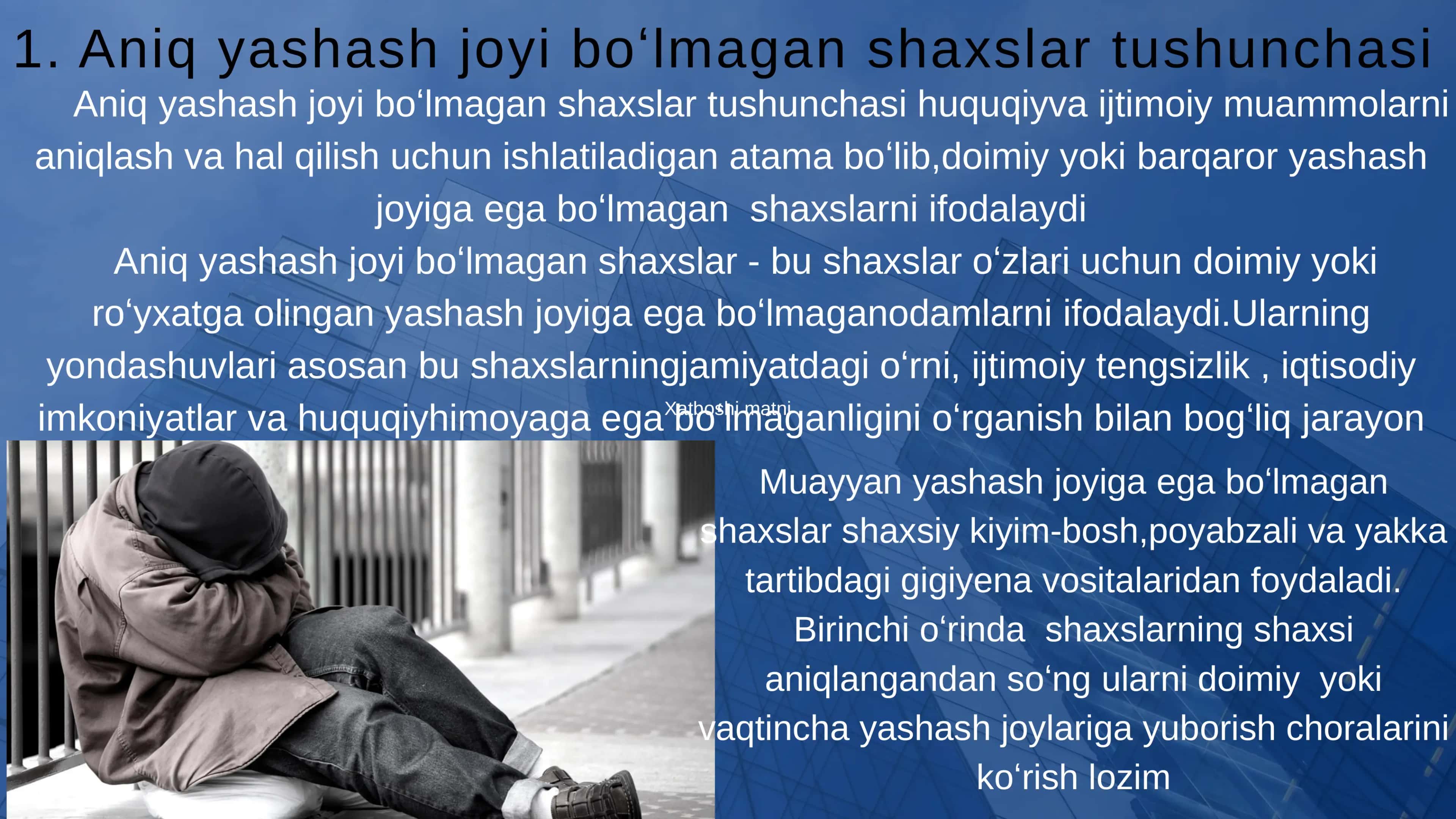 Aniq yashash joyi boʻlmagan shaxslar bilan ijtimoiy ish 3