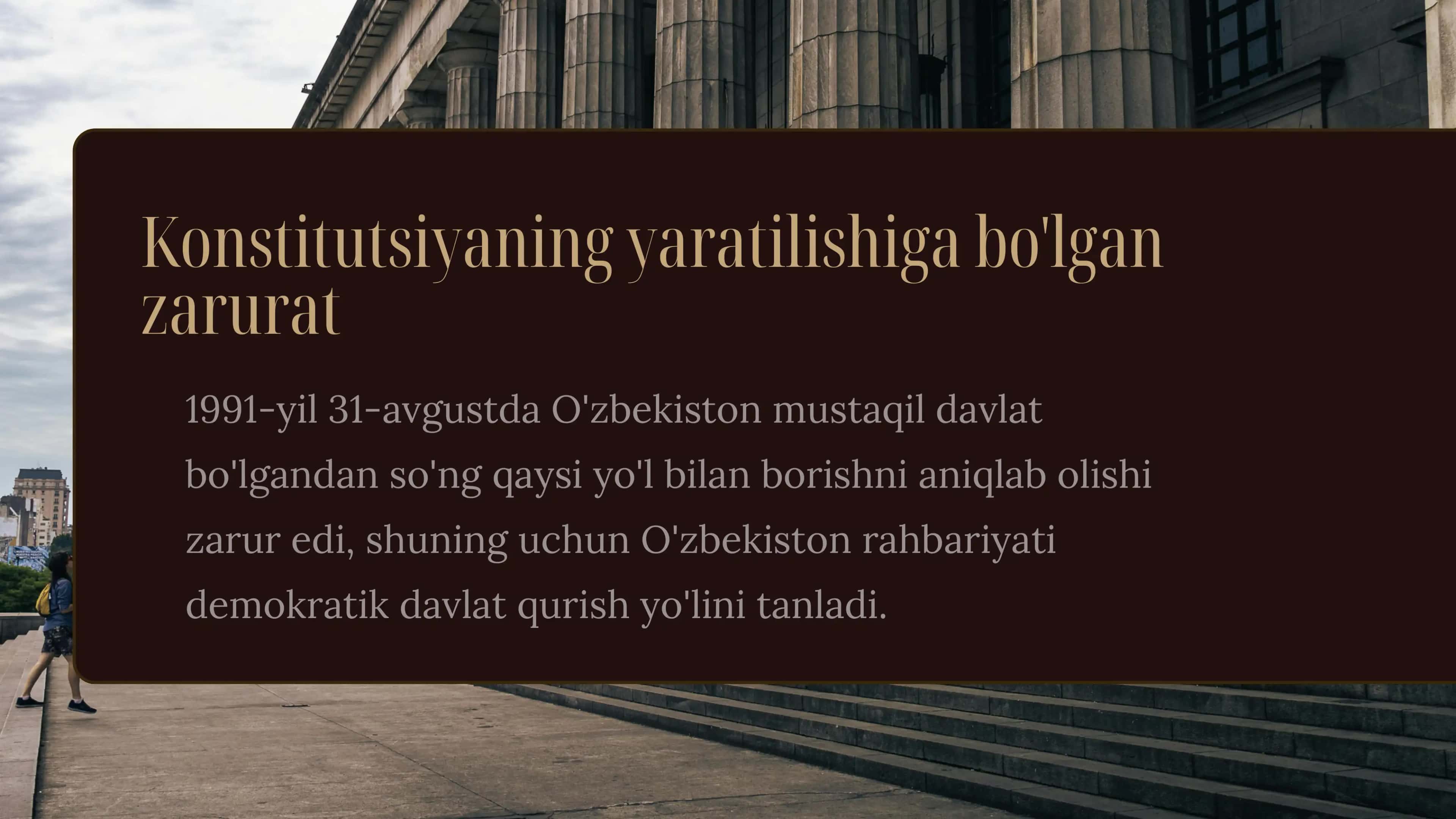 O'ZBEKISTON RESPUBLIKASI KONSTITUTSIYA SINING YARATILISHI VA TAKOMILLASHUVI 3