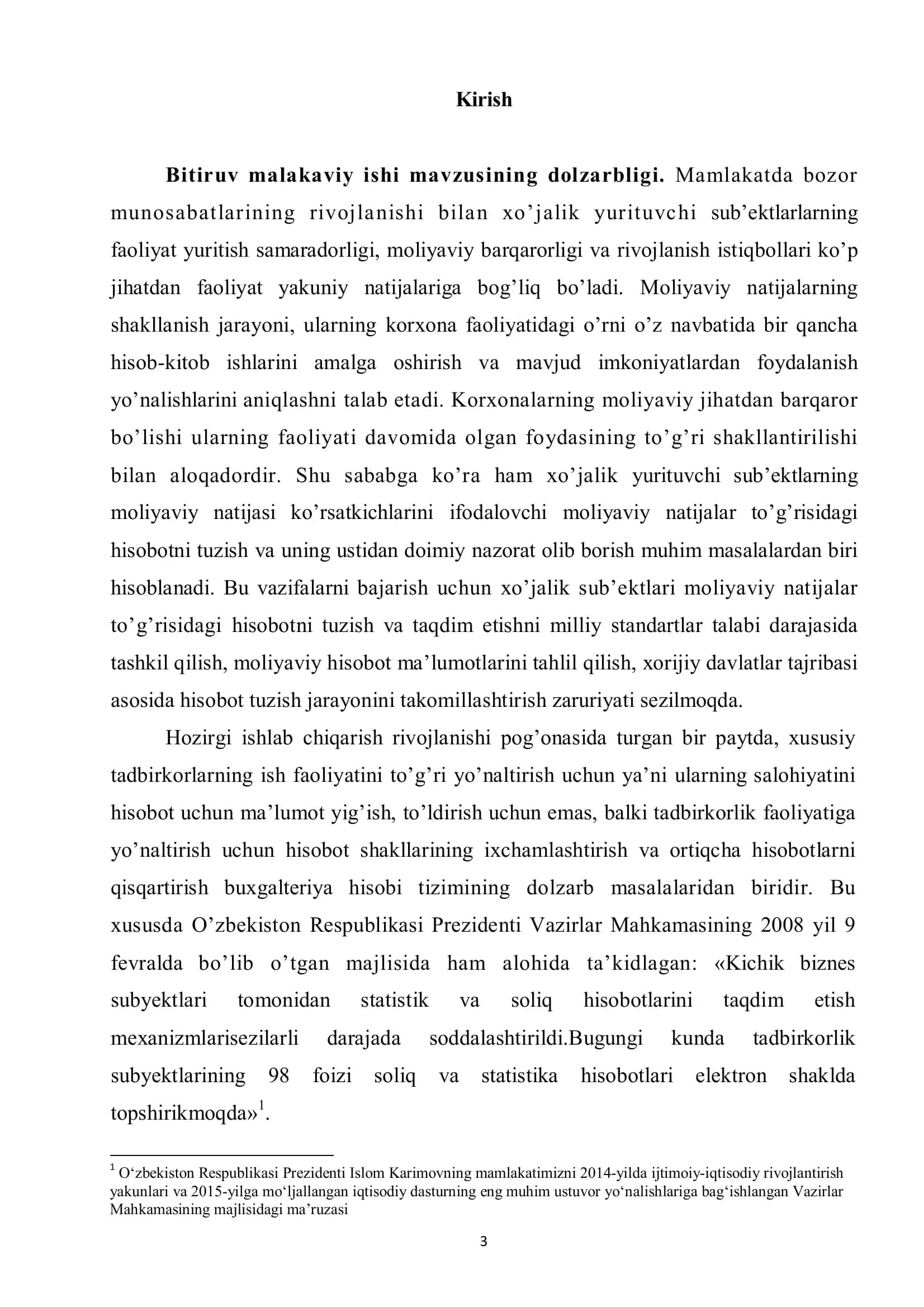Moliyaviy natijalar to`g`risidagi hisobot va uning tahlilini takomillashtirish 3