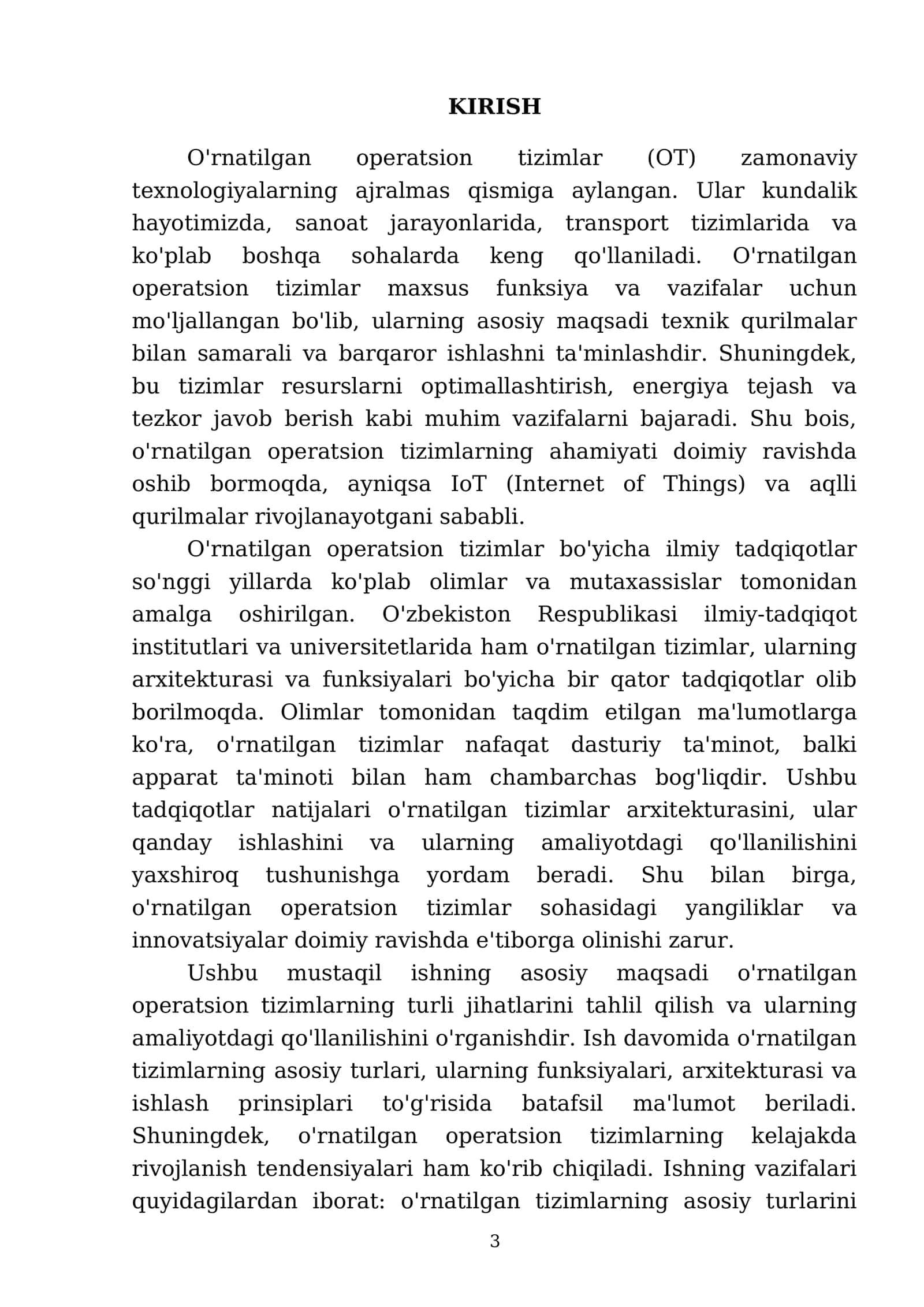 O'rnatilgan operatsion tizim xizmatlari 3