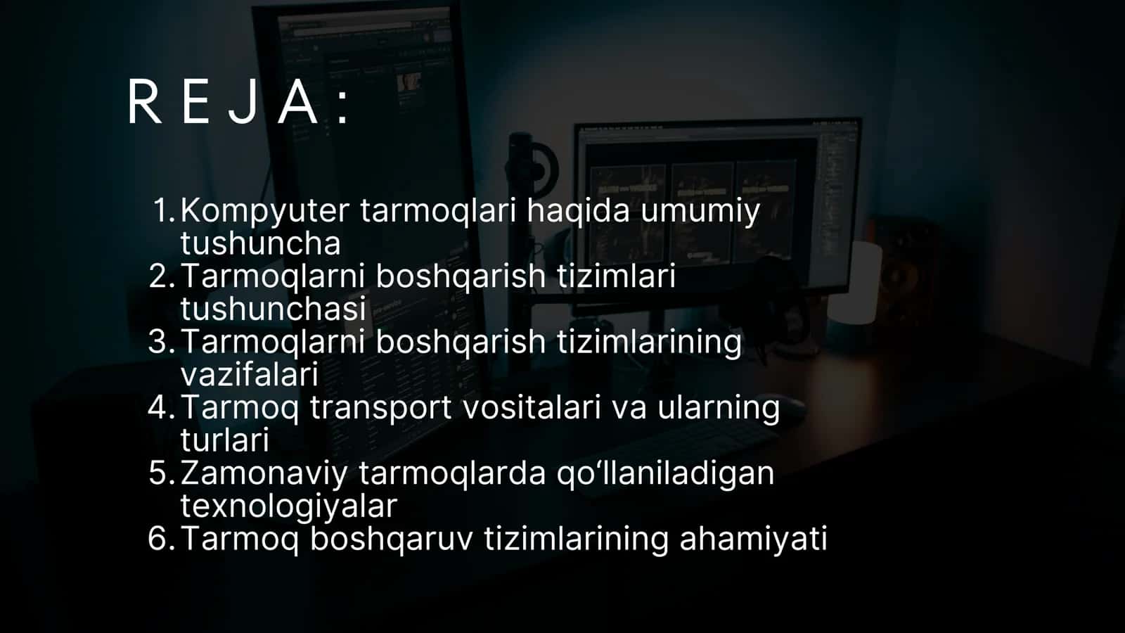 Kompyuter tarmoqlari boshqarish tizimlari 3