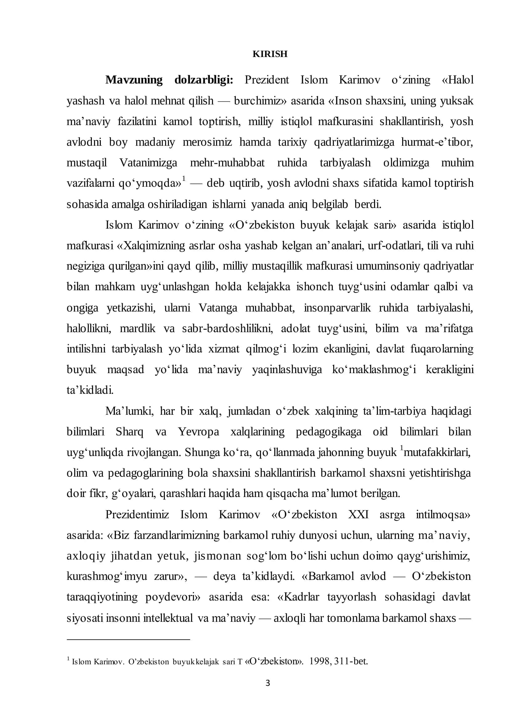 O‗QUVCHI SHAXSINI SHAKLLANTIRISHDA MILLIY QADRIYATLARNING PEDAGOGIK ASOSLARI 3