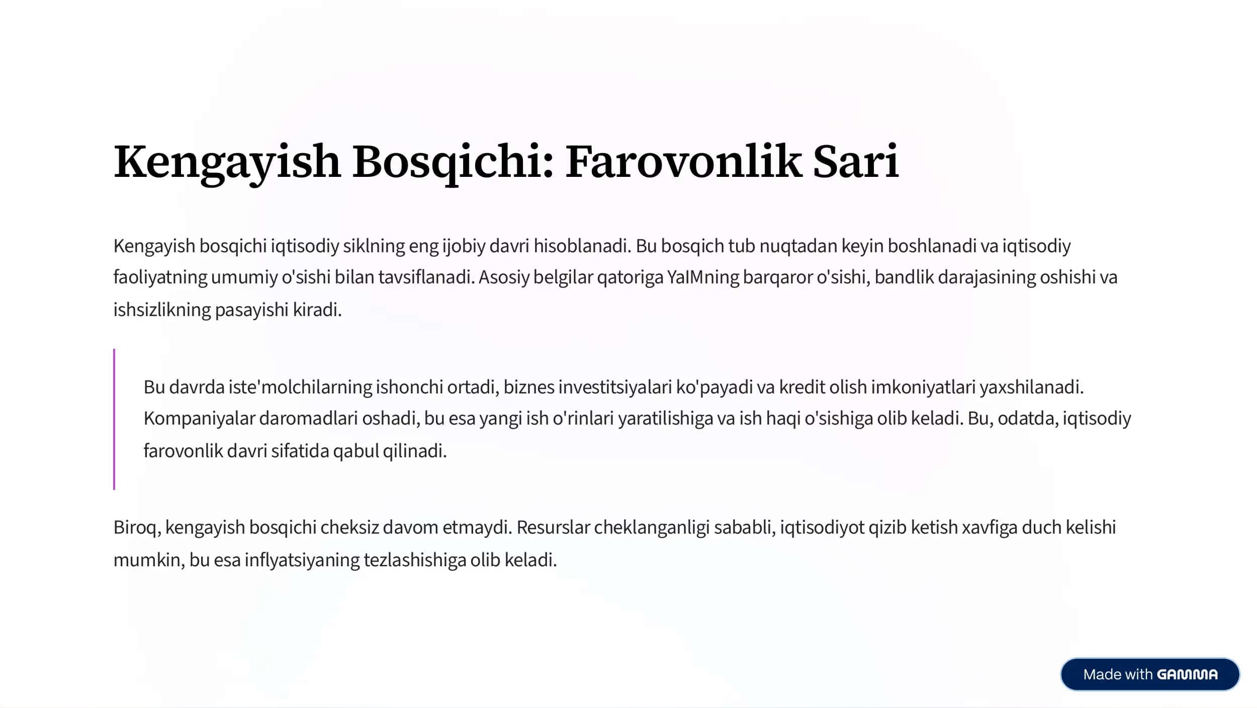 Iqtisodiyot sikllari 3