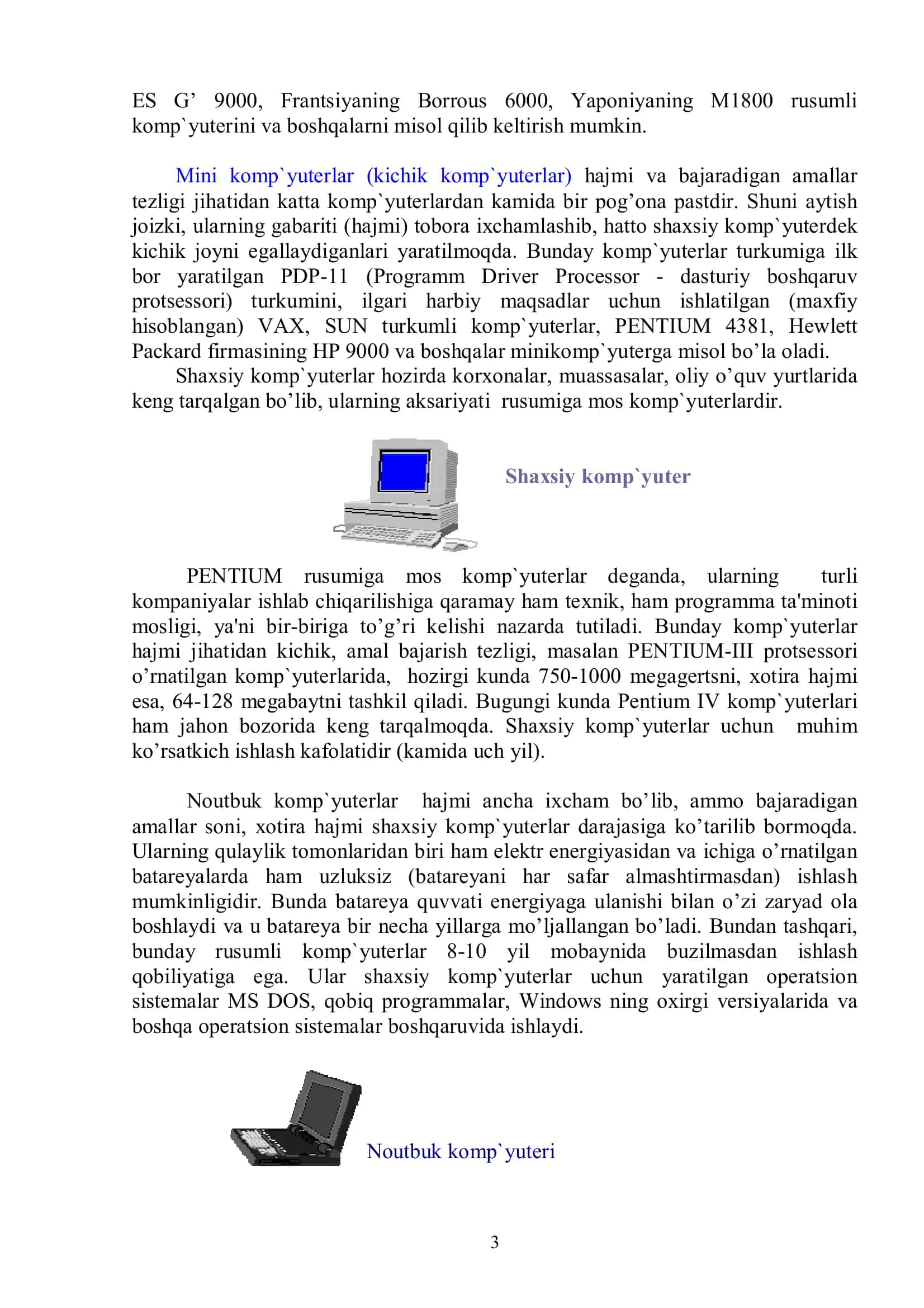 Kompyuterlar – informatikaning texnik asosi 3