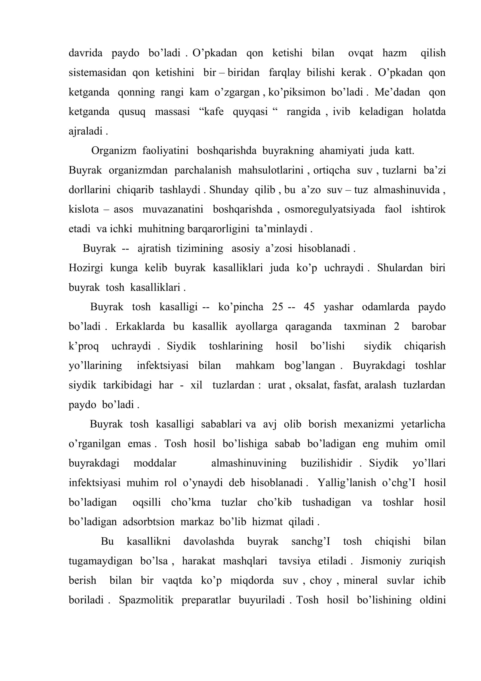 Nafas potologiyasi. Jigar va buyrak potologiyasi va ikki organning qon aylanishdagi o’xshash tizimi 3