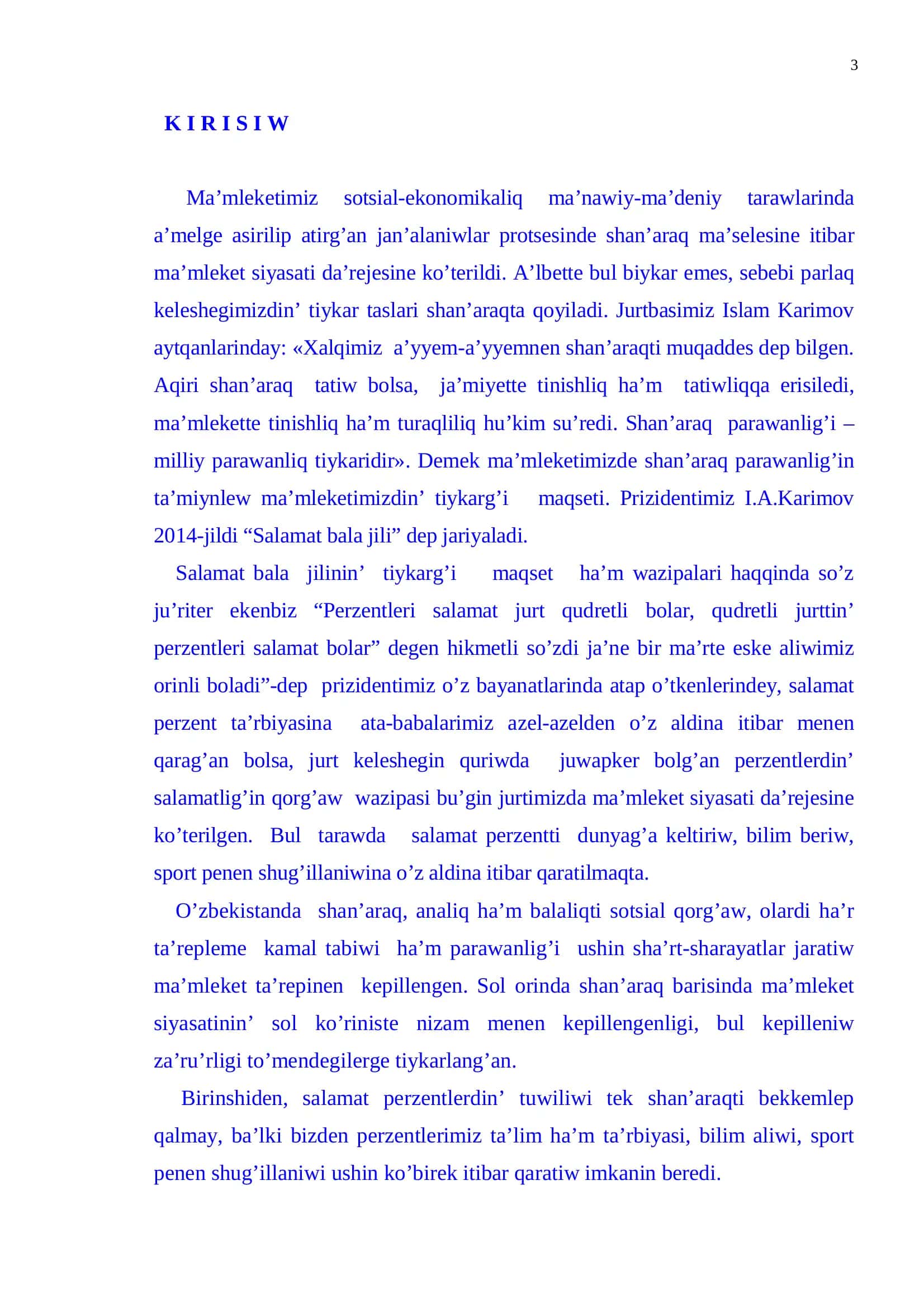 Мektepke shekemgi jastag’i balalardin’ psixologaliq rawajlaniwi 3