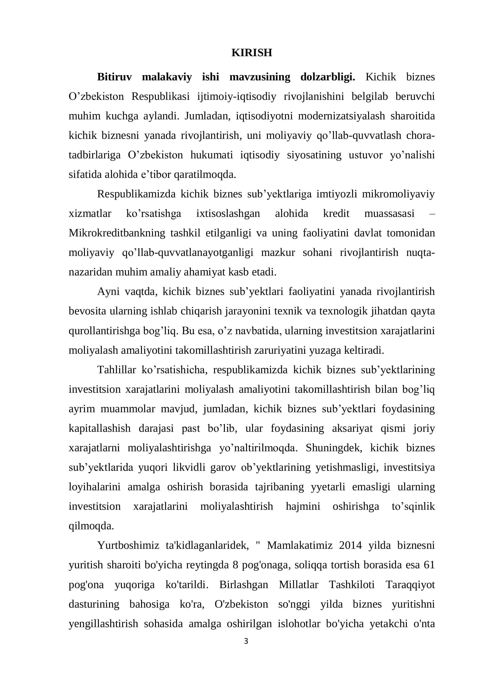 KICHIK BIZNES KORXONALARINI RIVOJLANTIRISHDA INVESTITSIYALARNI JALB QILISHNING AHAMIYATI 3