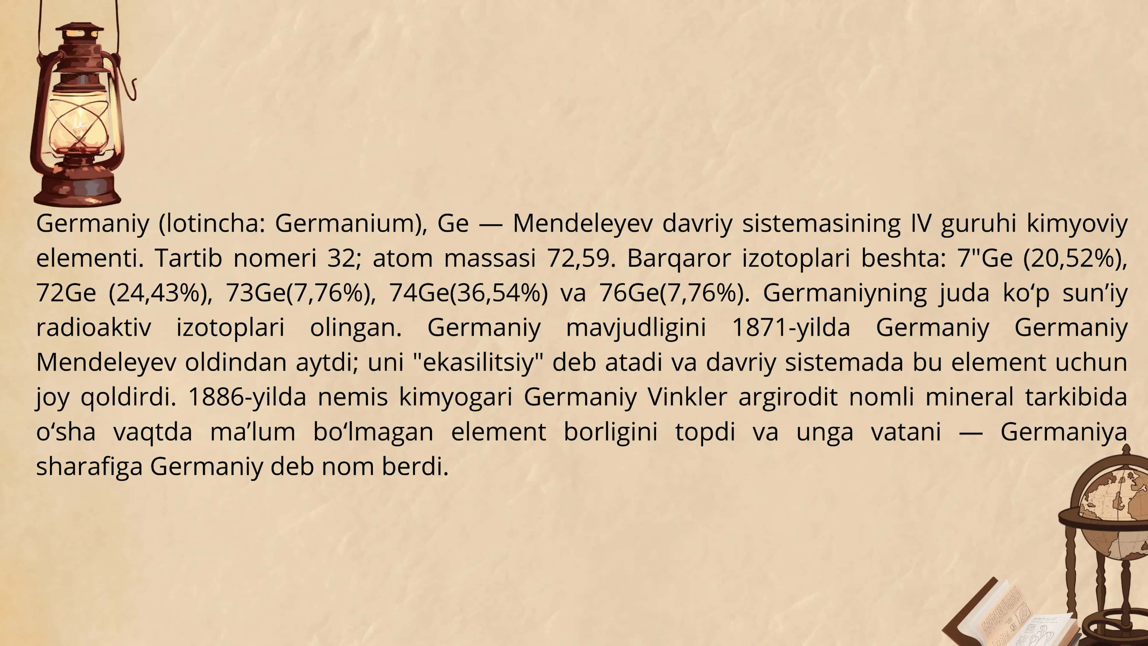Mendeleyev davriy jadvalidagi kimyoviy elementlar 3