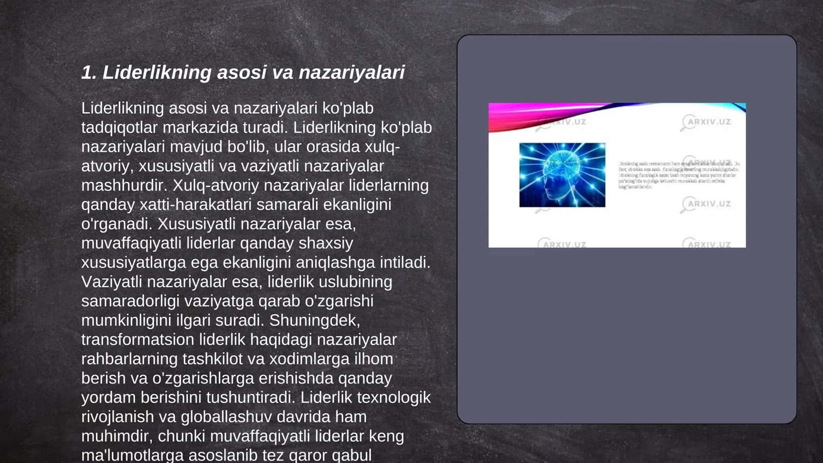 Liderlik xususiyatlari va individual farqlar 3