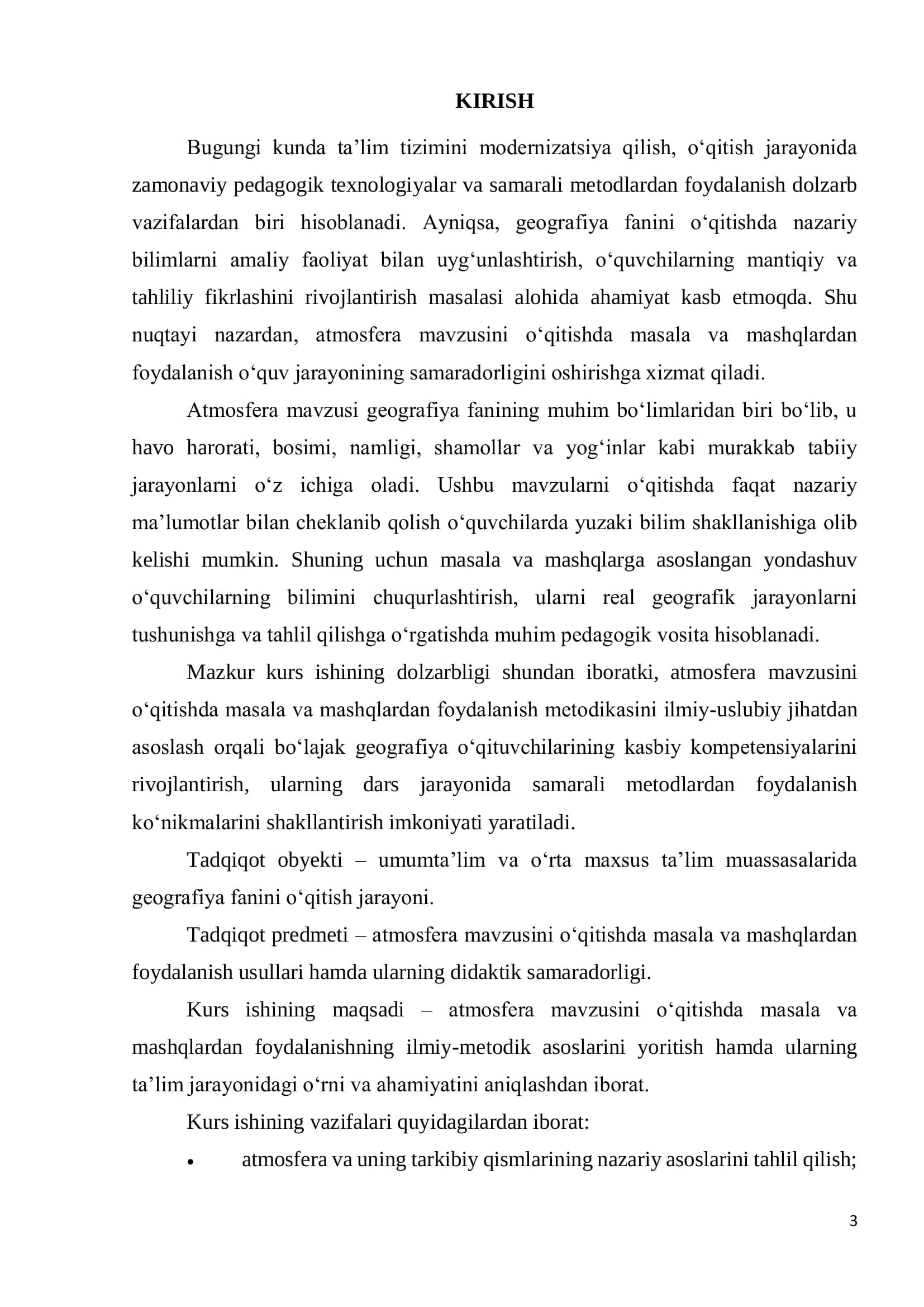 Atmosfera mavzusini o‘qitishda masala va mashqlardan foydalanish usullari 3