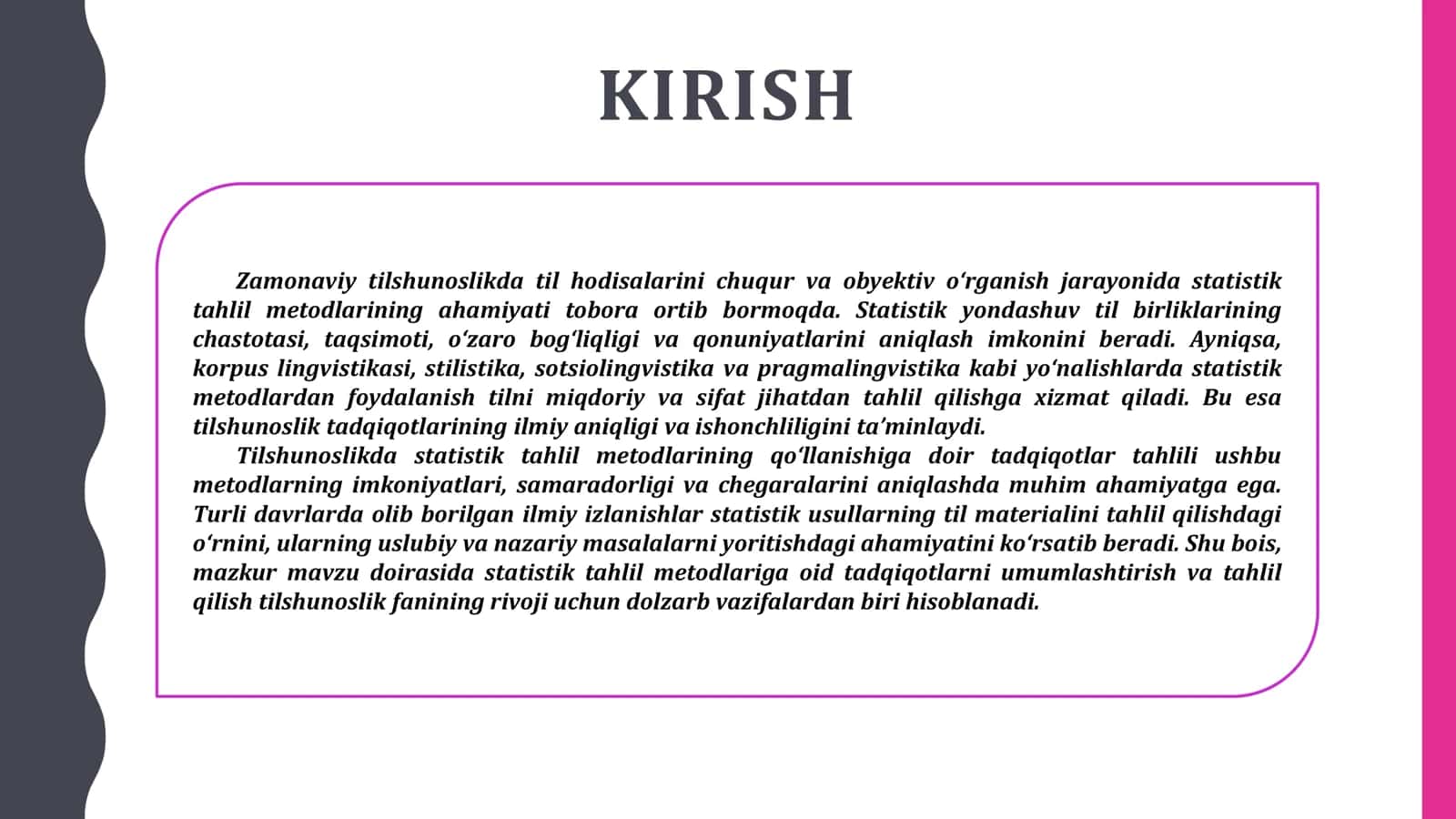 TILSHUNOSLIKDA STATISTIK TAHLIL METODLARINING QOʻLLANISHIGA DOIR TADQIQOTLAR TAHLILI 3