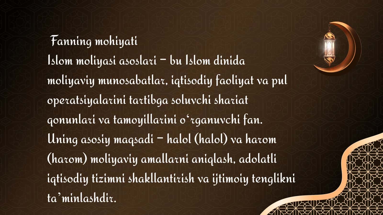 Islom moliyasi asoslari 3