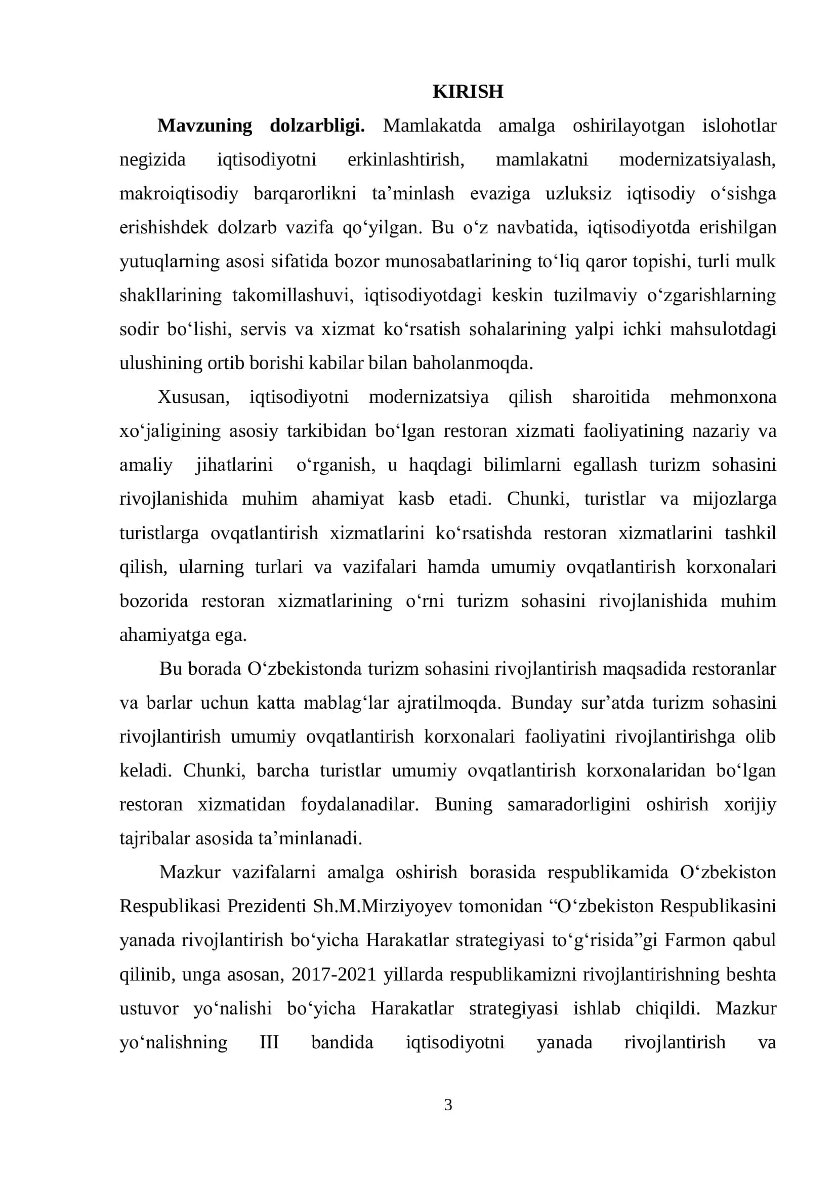 MAVZU. TURIZMDA RESTORAN MENEJMENTINI TAKOMILLASHTIRISH YO‘LLARI 3