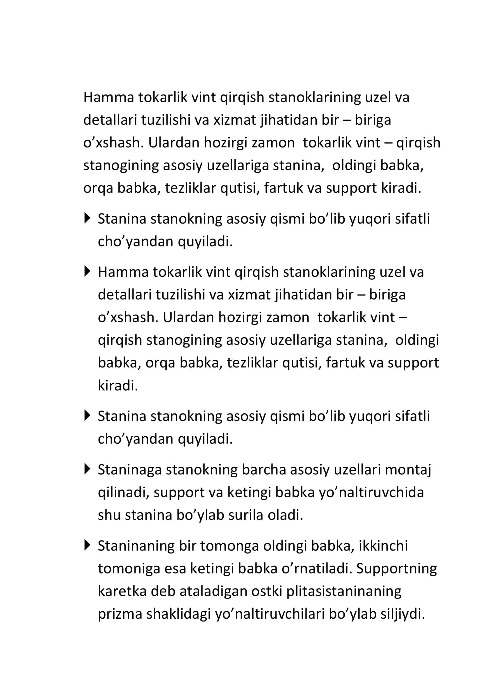 Tokarlik vint – qirqish stanogining tuzilishi va ishlash prinspi 3
