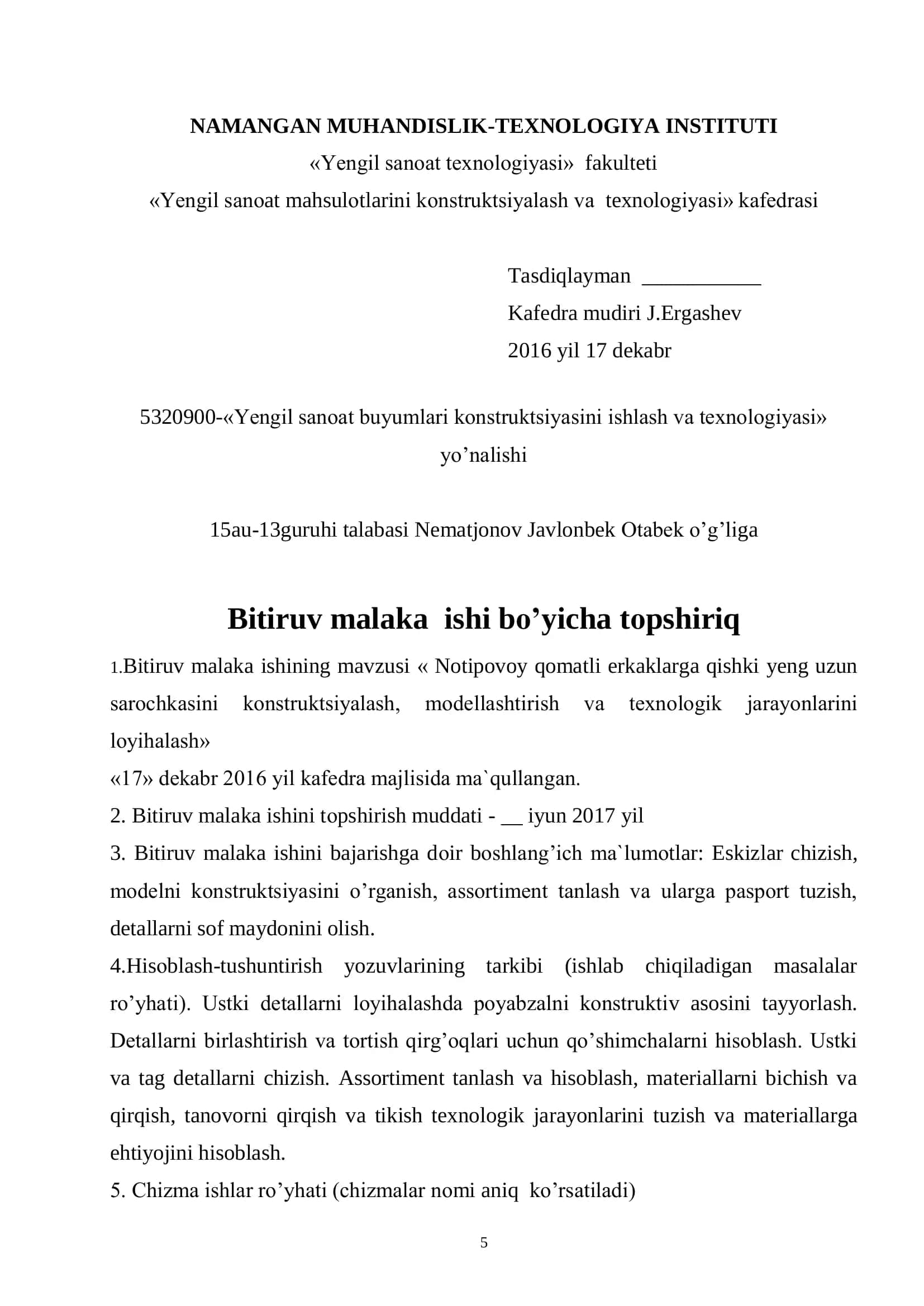 Notipovoy qomatli erkaklarga qishki yeng uzun sarochkasini kоnstruktsiyalash 3