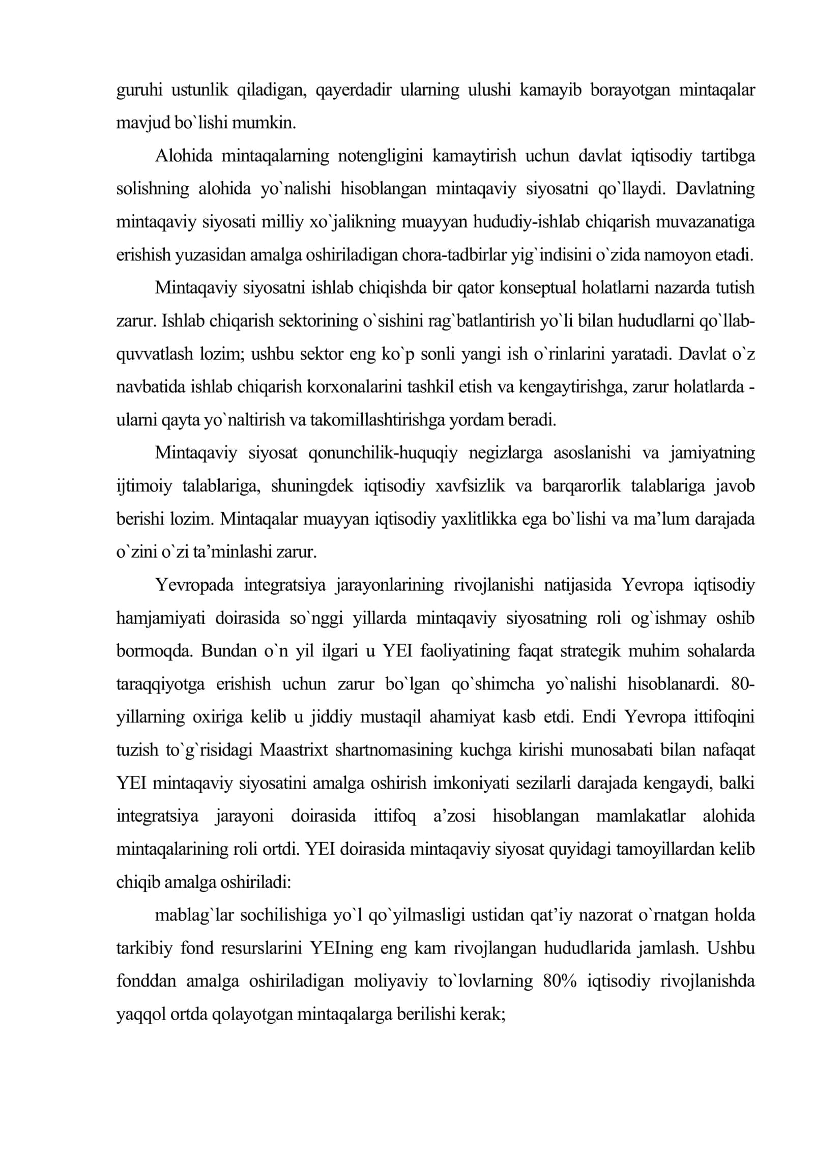 Mintaqalarning ijtimoiy - iqtisodiy rivojlanishida indikativ rejalashtirishning maqsadi va vazifalari 3