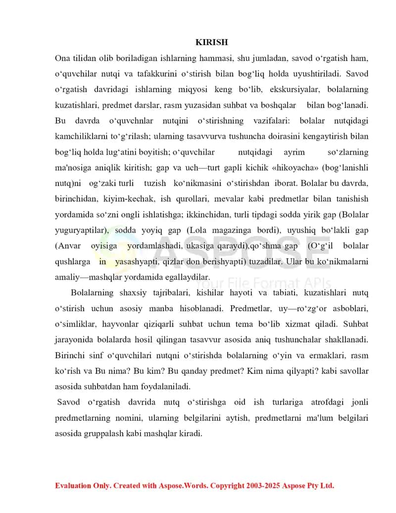 Savod o'rgatish davrida yozuv darslarida nutq o'stirish usullari 3