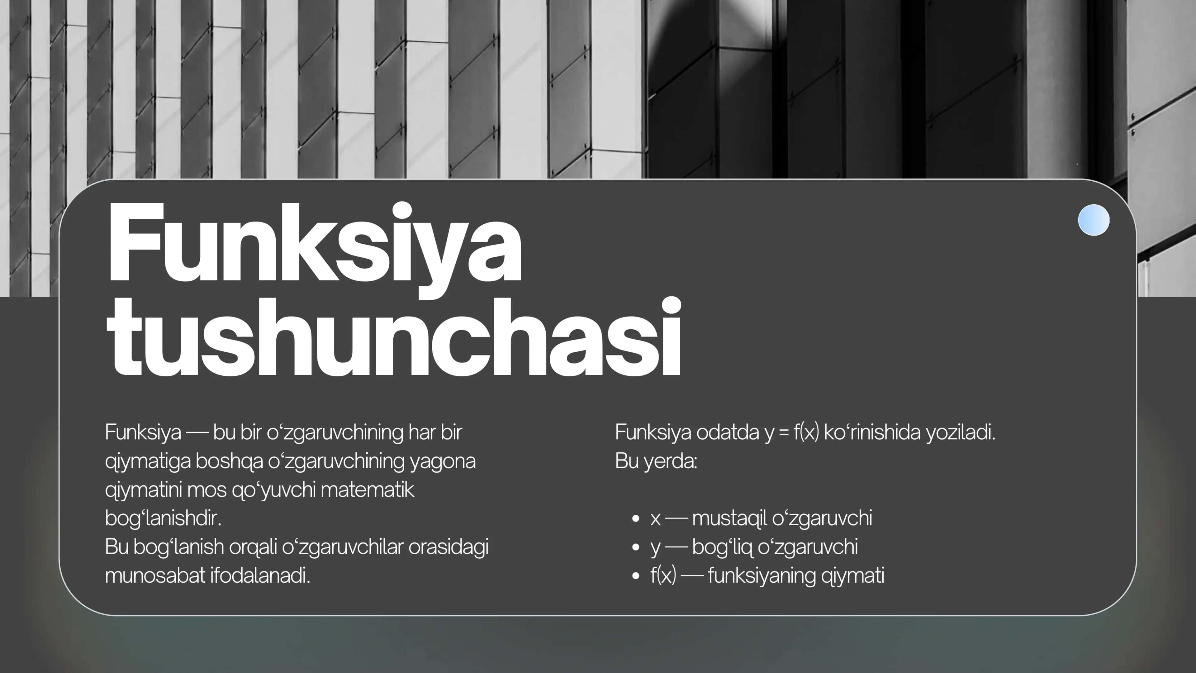 Mavzu: Algebraik va transsendent funksiyalar. 3