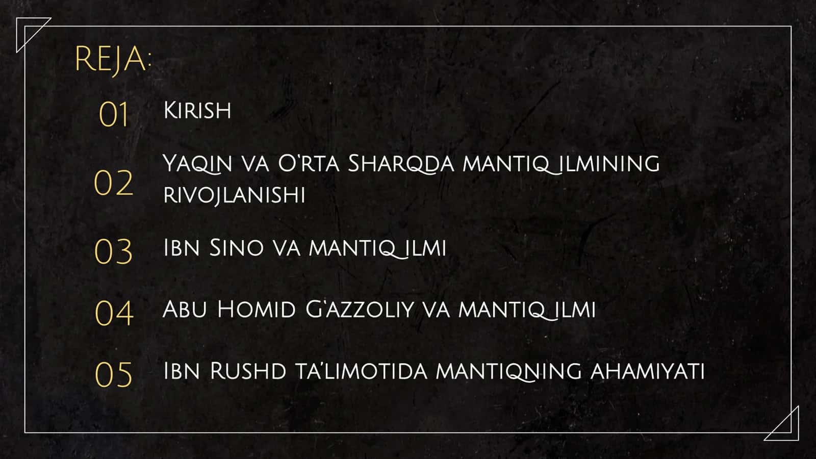 Yaqin va O‘rta Sharq mantiqshunos faylasuflari mantiq ilmining predmeti va vazifalari haqida 3