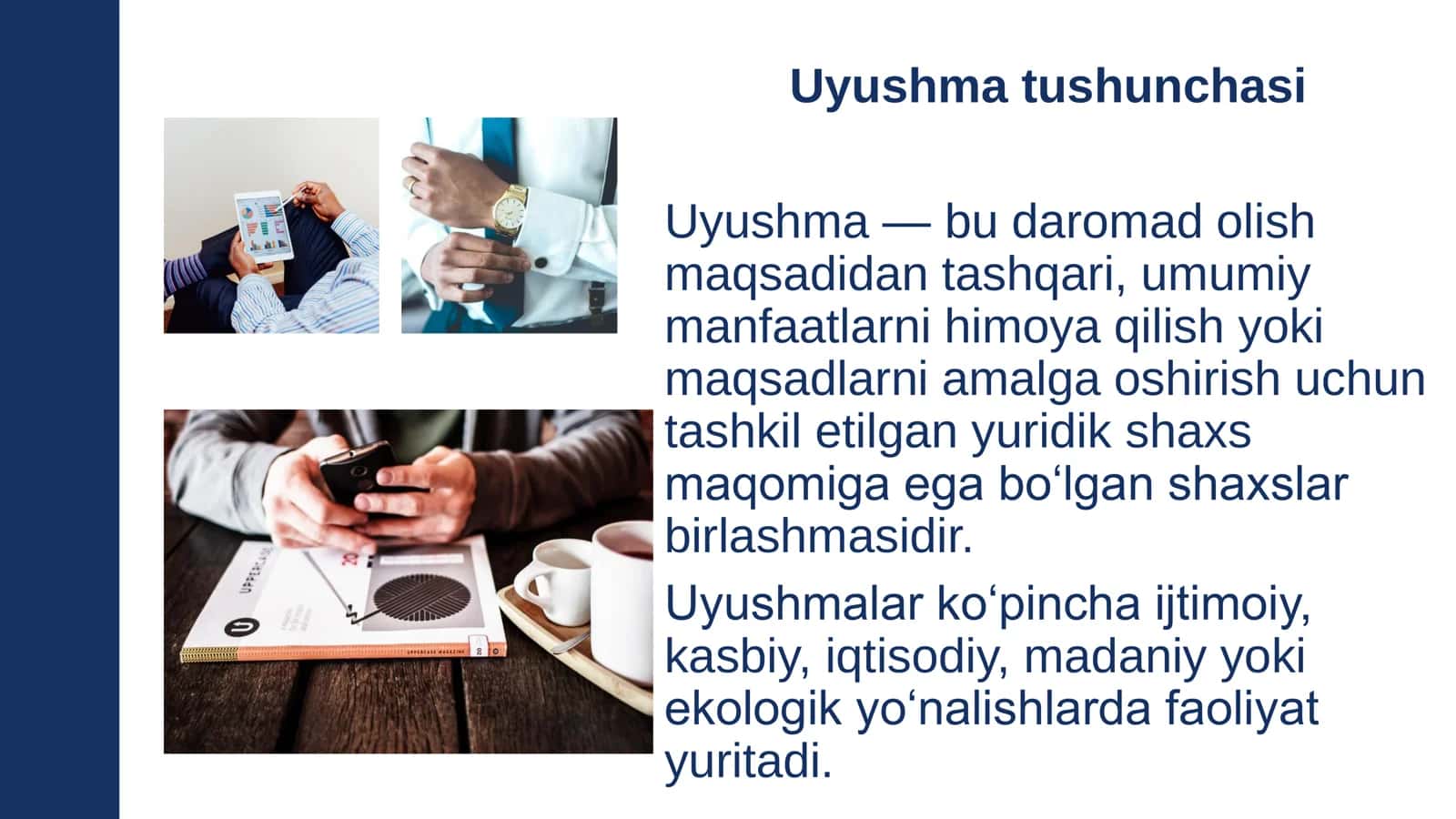Uyushmalarni tashkil etish ,ularning vazifasi va davlat siyosatidagi o'rni 3