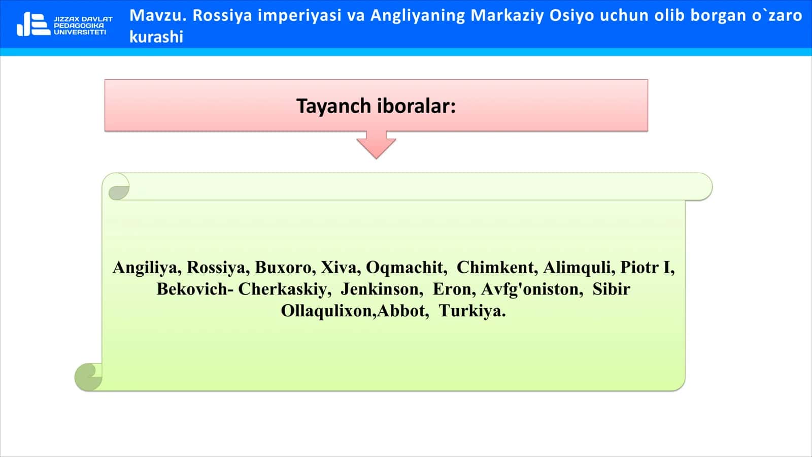 Rossiya imperiyasi va Angliyaning Markaziy Osiyo uchun olib borgan o`zaro kurashi 3