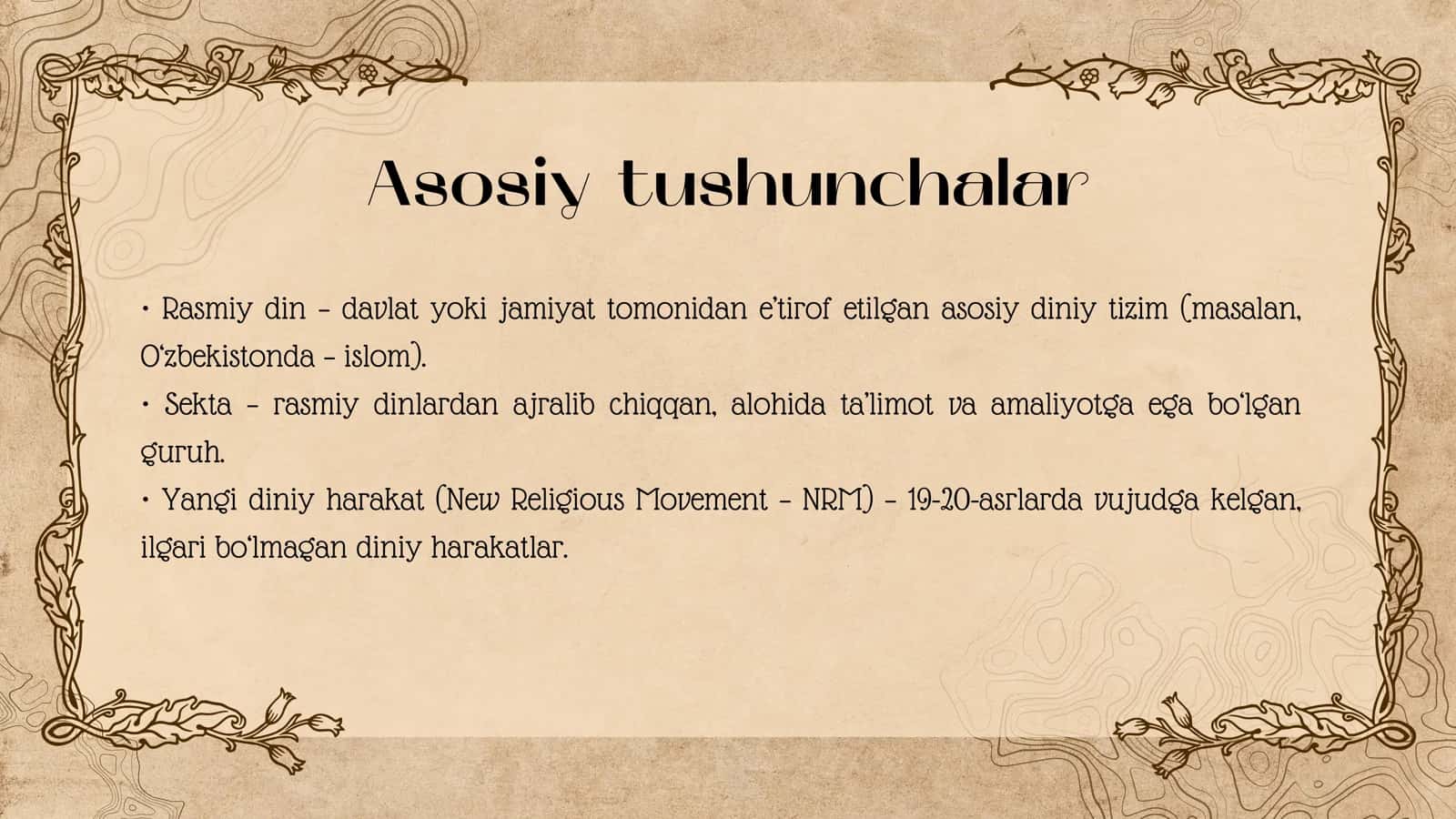 Yangi diniy talimotlar va sektalar ppt, prizintatsiya 3
