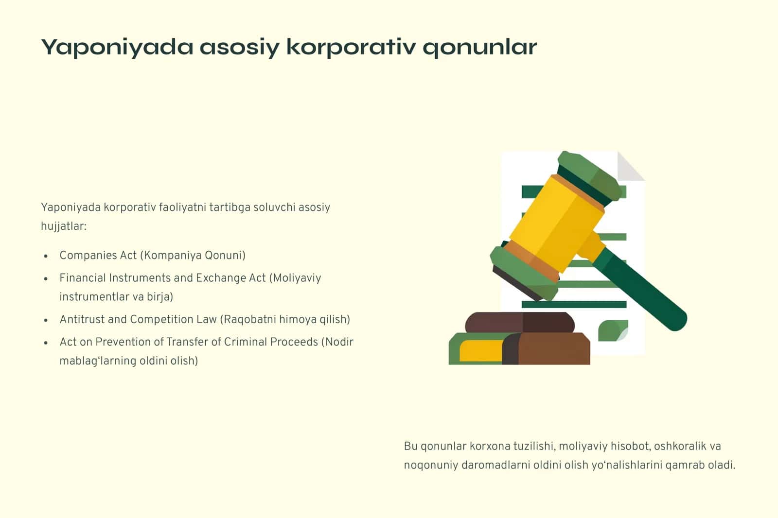 Yaponiyada korporativ qonunchilikni buzganlik uchun javobgarlik 3