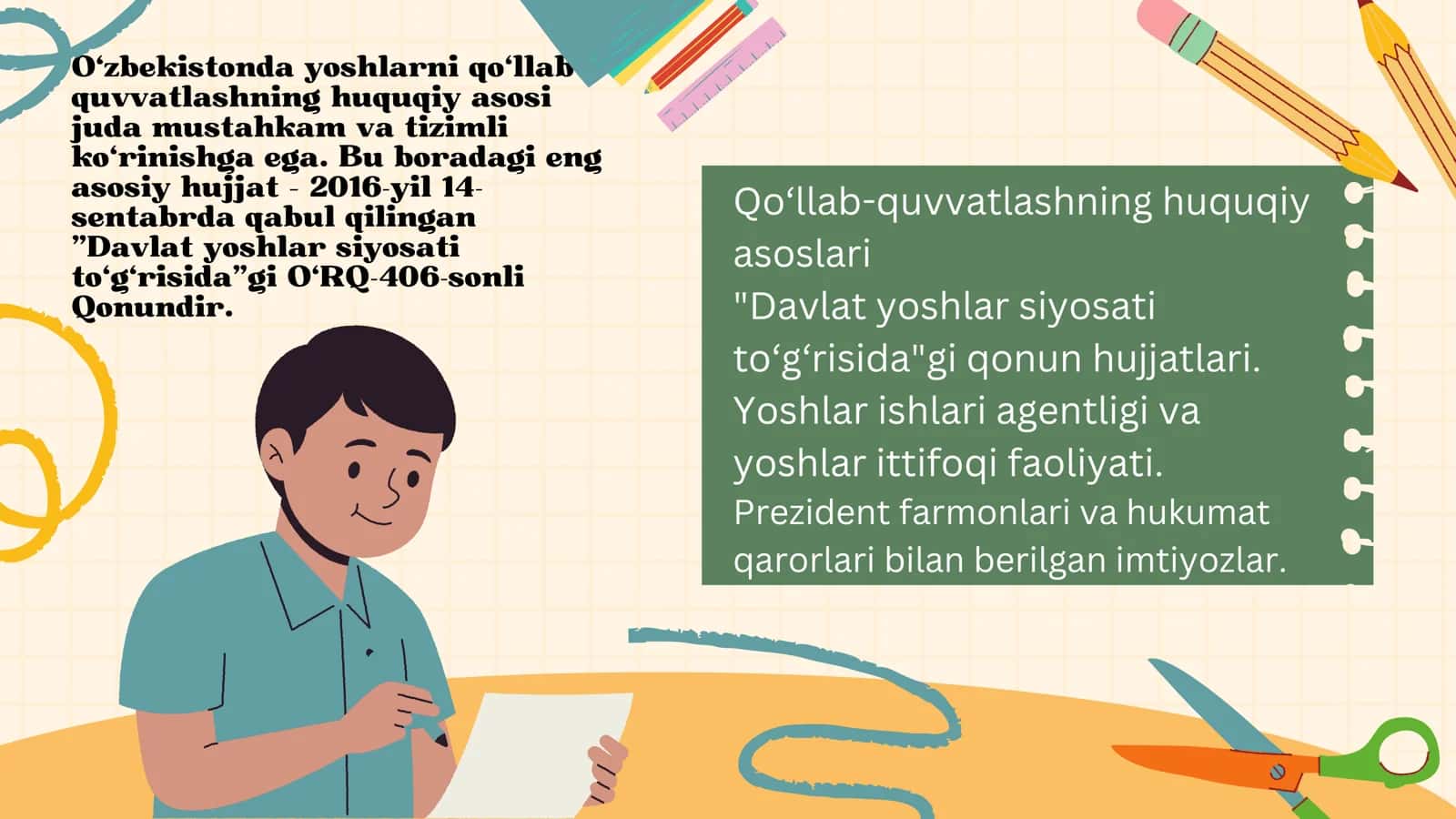 YOSHLAR TASHABBUSINI QOʻLLAB-QUVVATLASH VA ULARGA KOʻMAKLASHISH 3