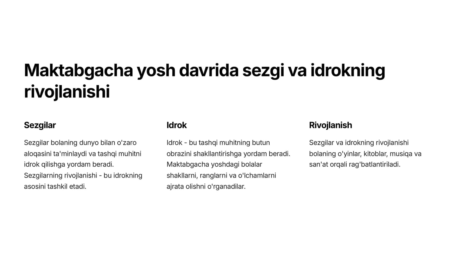 Maktabgacha yosh davrida psixik rivojlanish 3