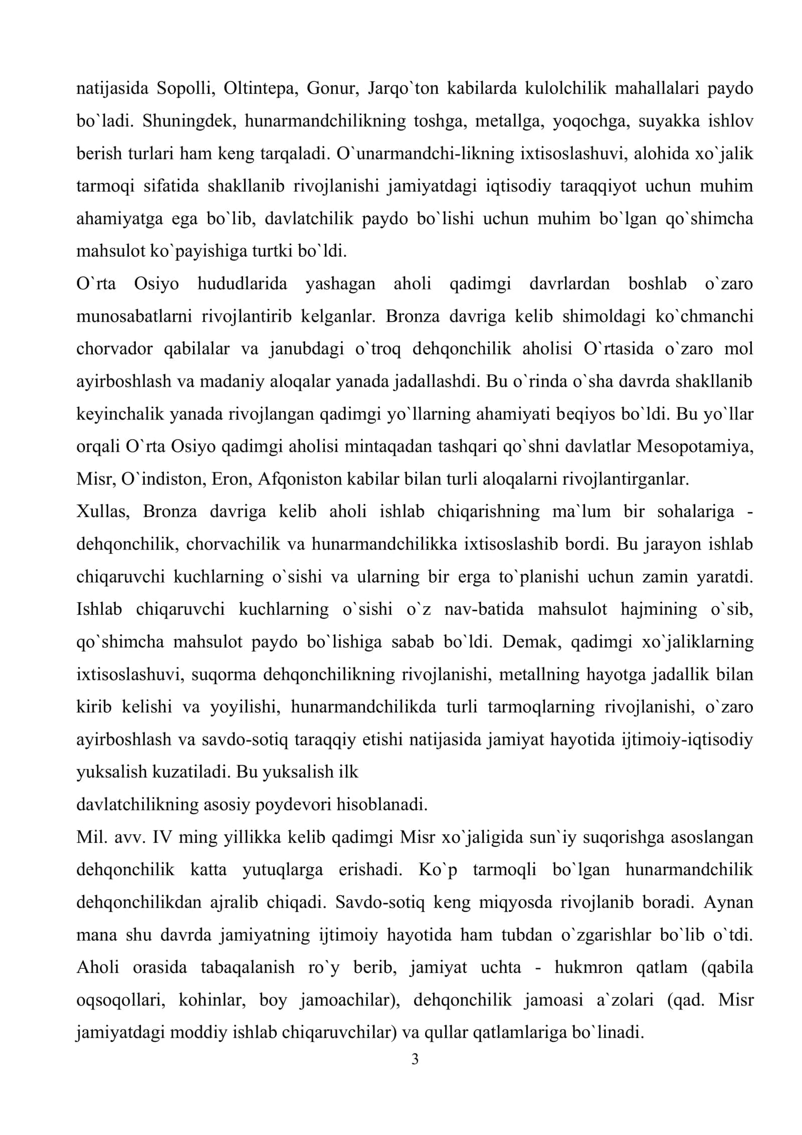 Antik davr davlatlari. Buyuk Ipak yo`li, shakllanishi, rivojlanish bosqichlari 3