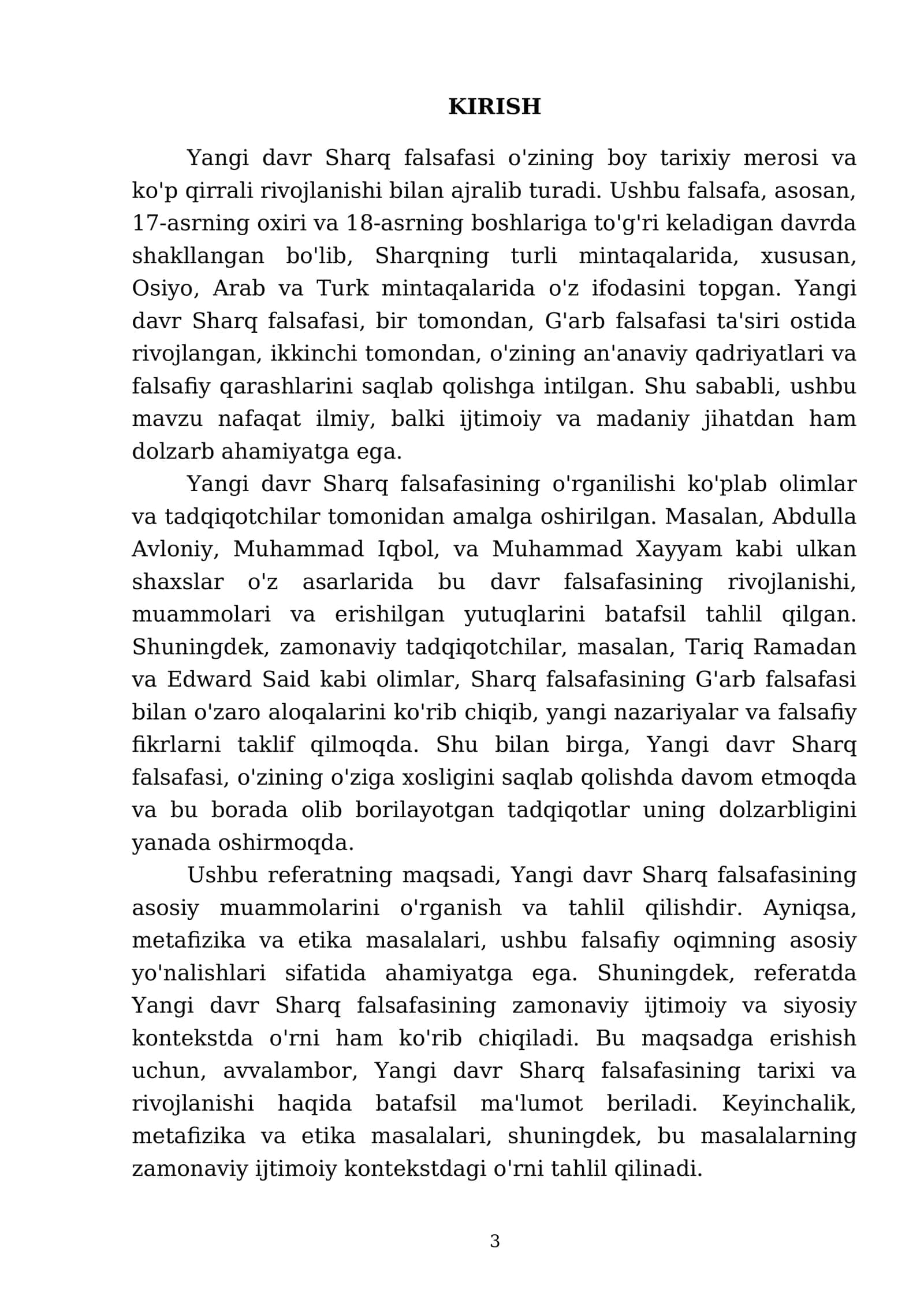 Yangi davr Sharq falsafasidagi asosiy muammolar 3