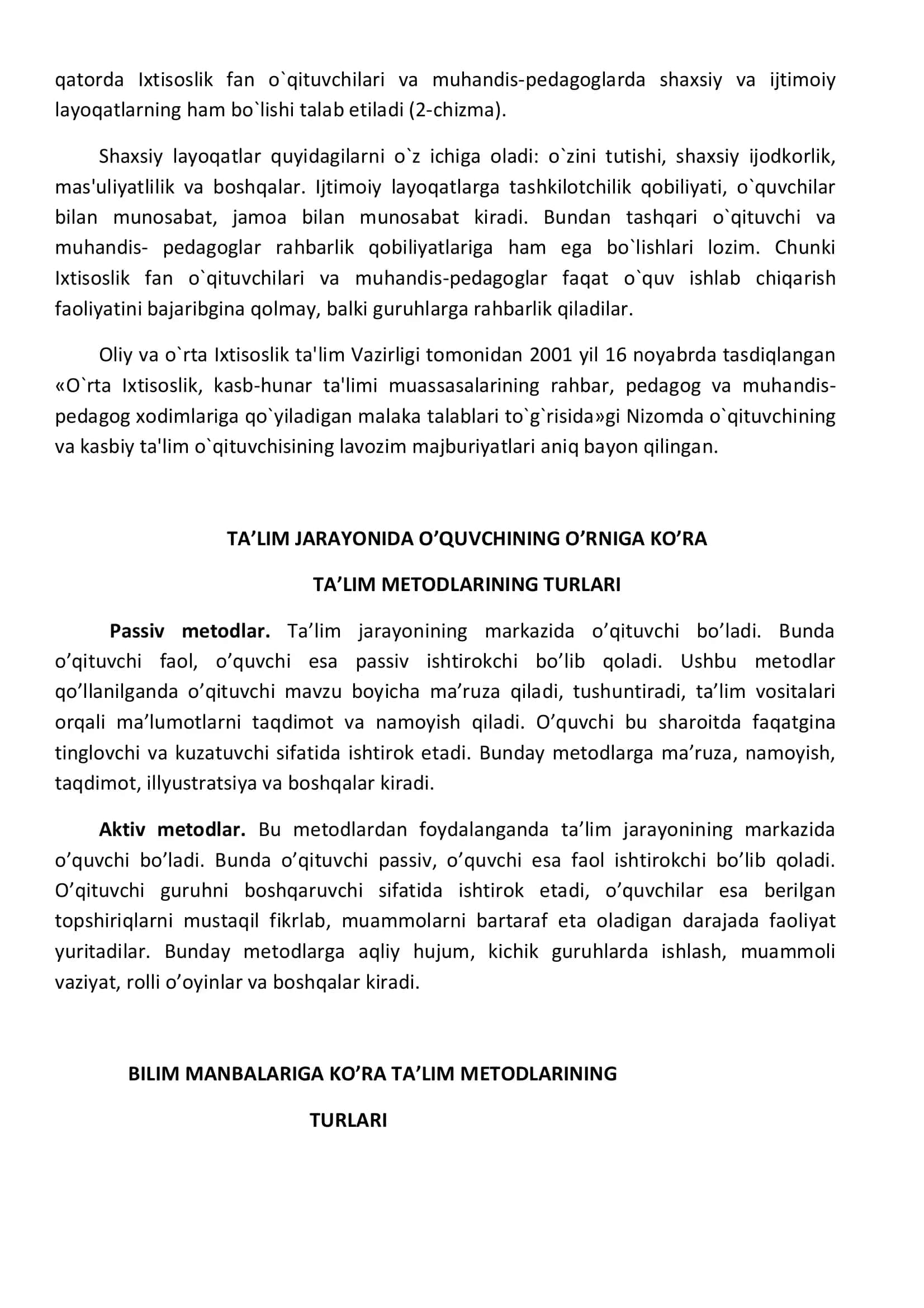 Zamonaviy o’qitish uslublari 3