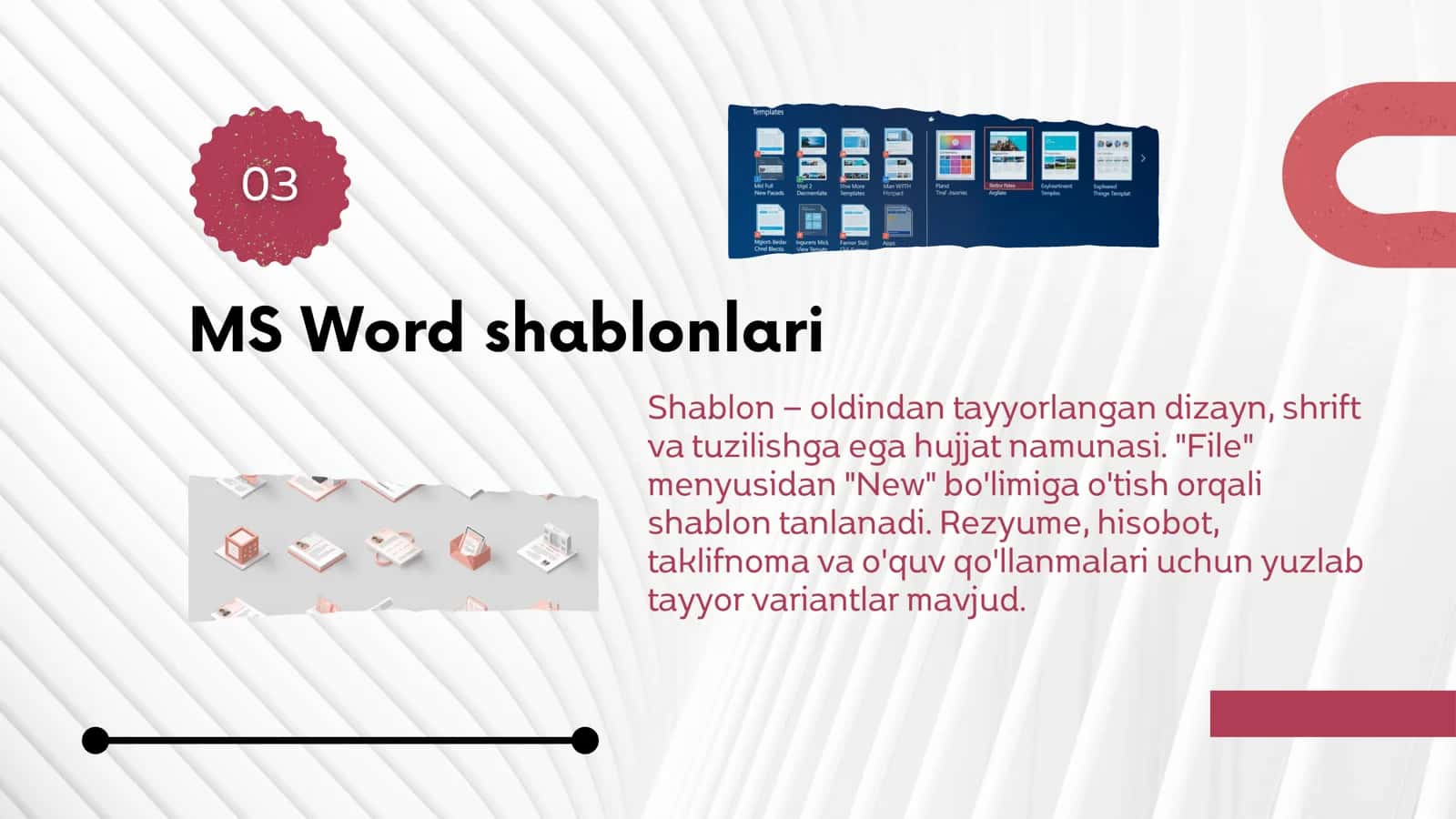 MS Word dasturida shablonlar va stillar bilan ishlash texnikasi 3