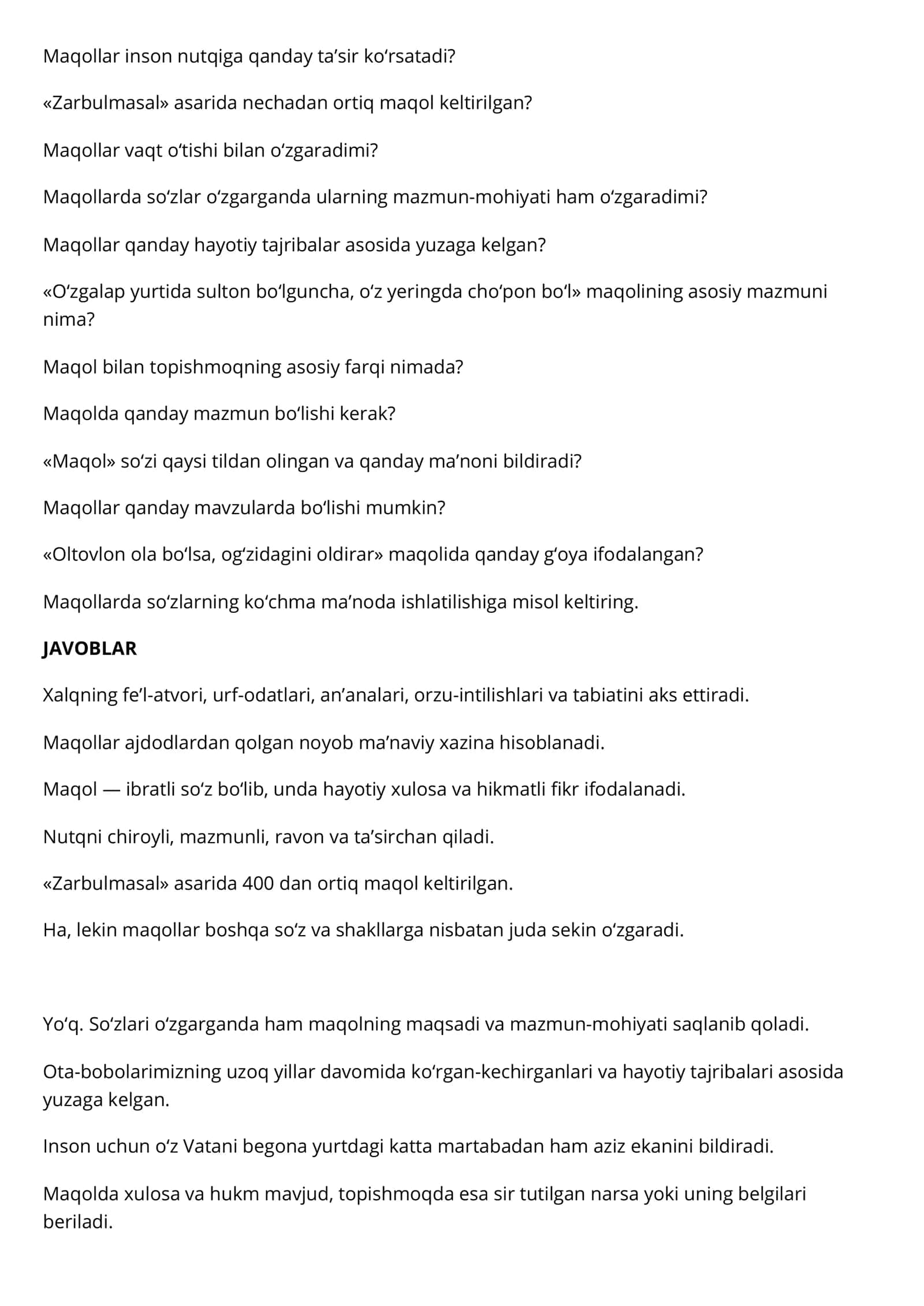 5-sinf Adabiyot fani darsligi bo'yicha Mavzulashtirilgan Testlar maktab o'quvchilari kasb hunar kollejlari va akademik litsey talabalari va abyuterentlar uchun mo'ljallangan 3
