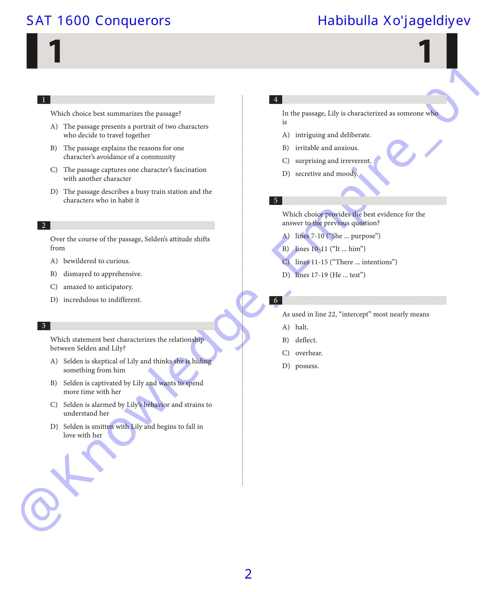 SAT Reading 3