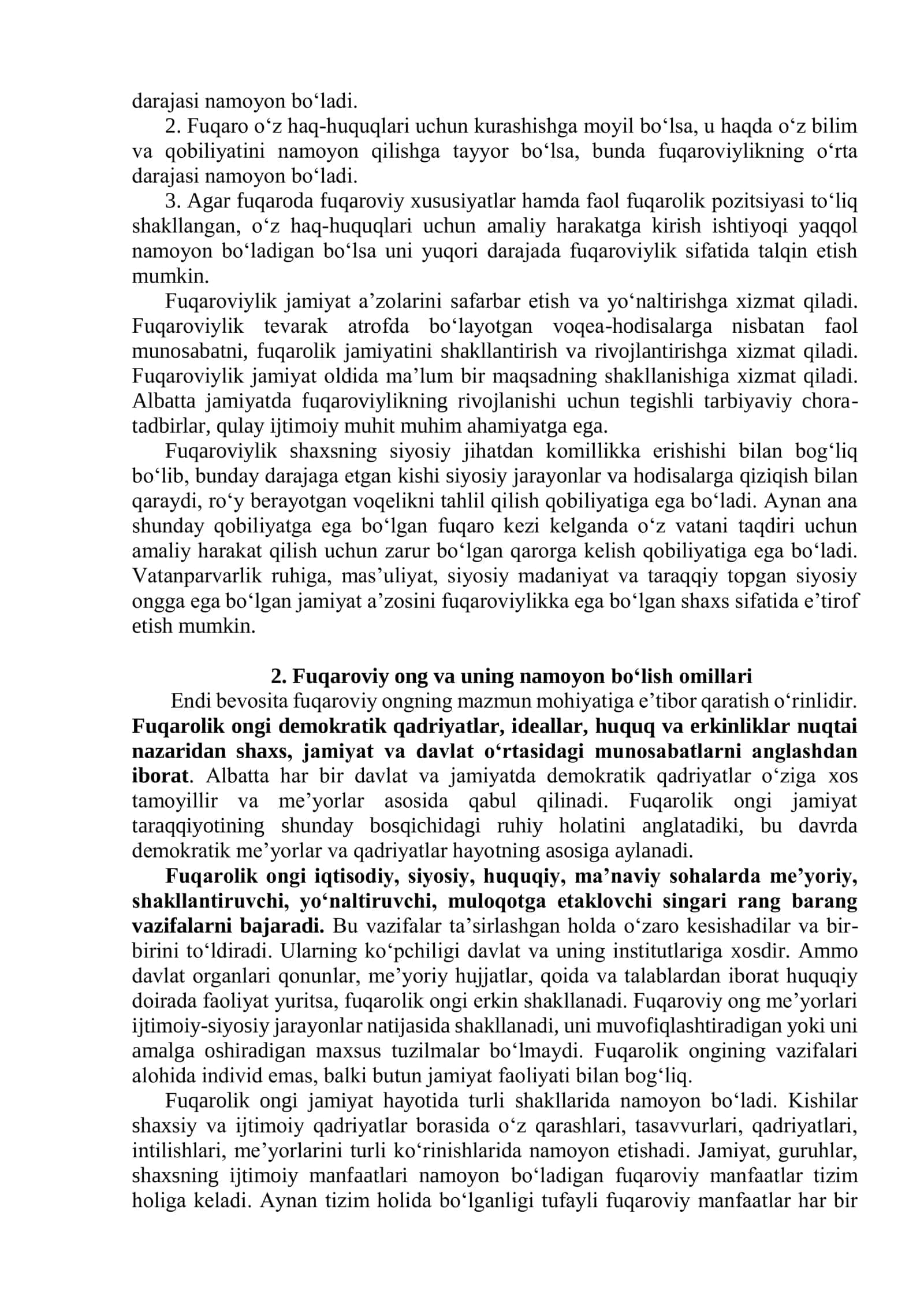 FUQARO, FUQAROVIYLIK VA FAOL FUQAROLIK POZITSIYASI 3
