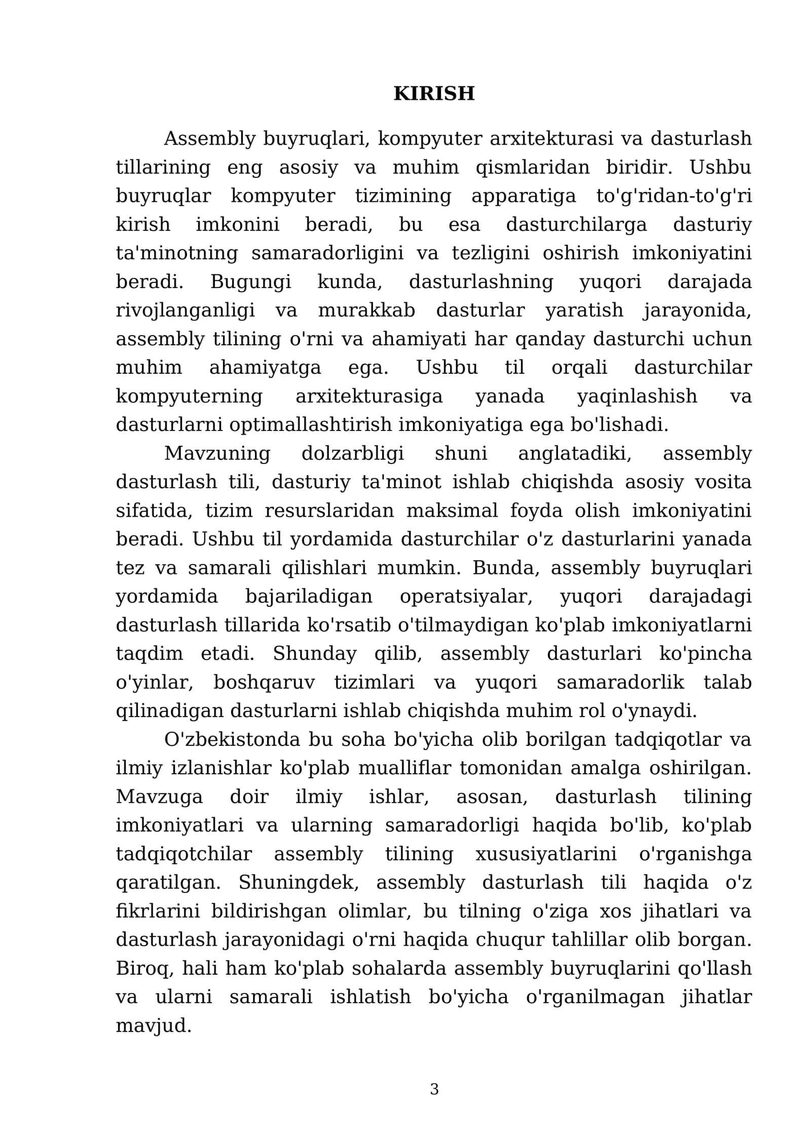 Assembly buyruqlari va ularning tahlili 3