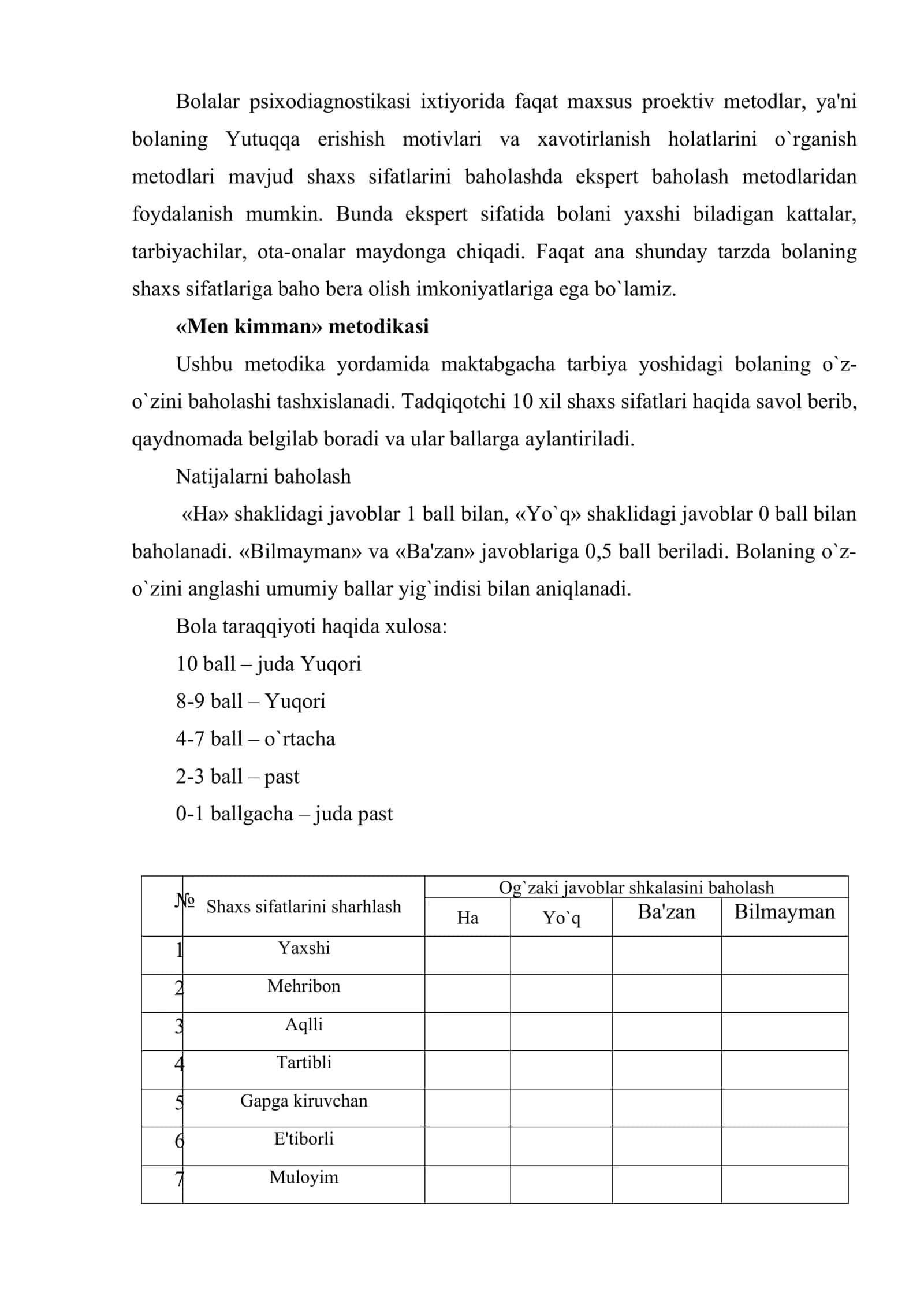 Shaxs psixodiagnostikasi 3
