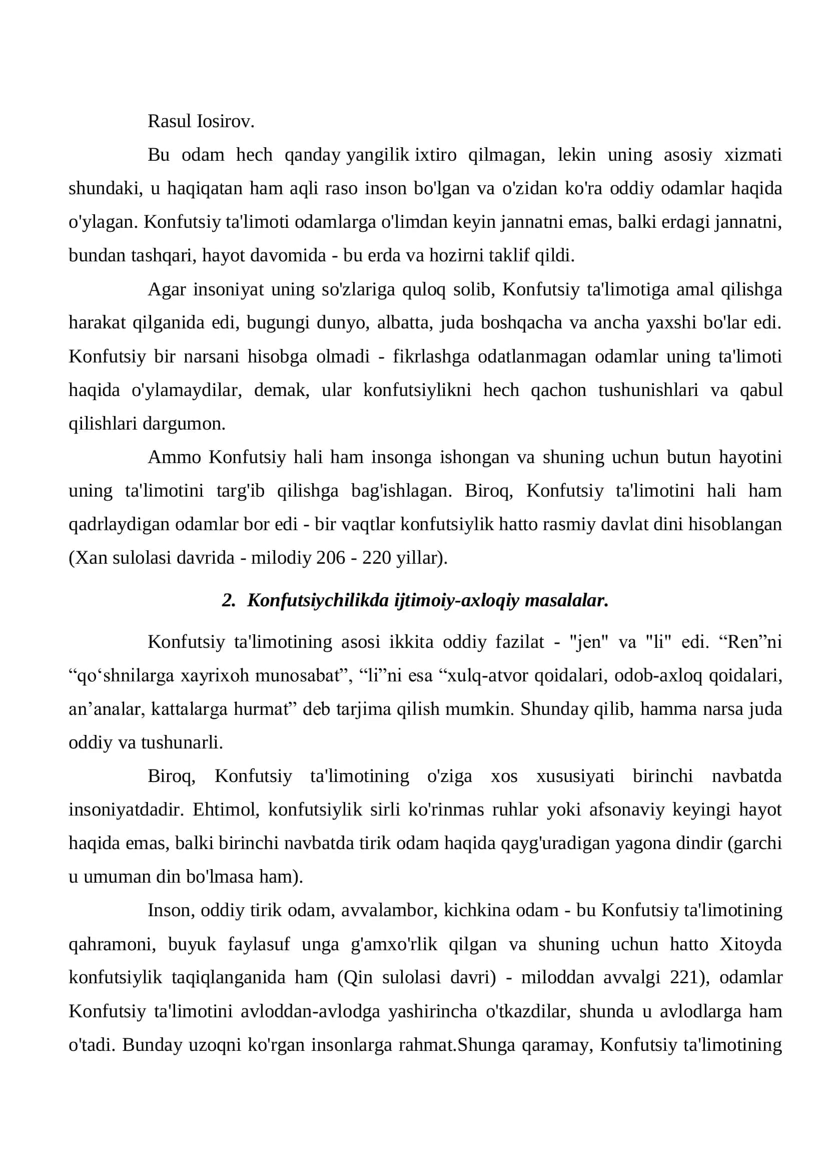 Konfutsiylikning axloqiy g’oyalari 3